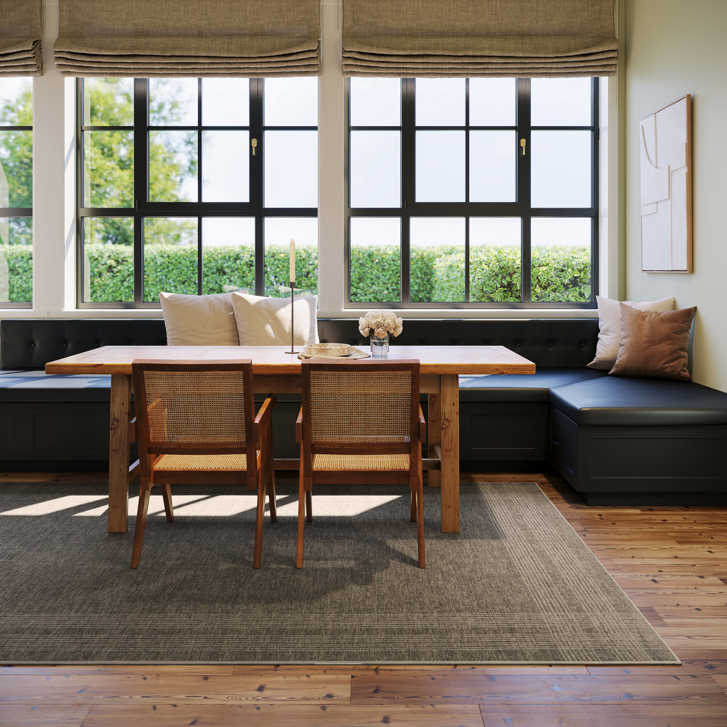Bedford Plaid Washable Rug by Nate Berkus | Moss - Image 2
