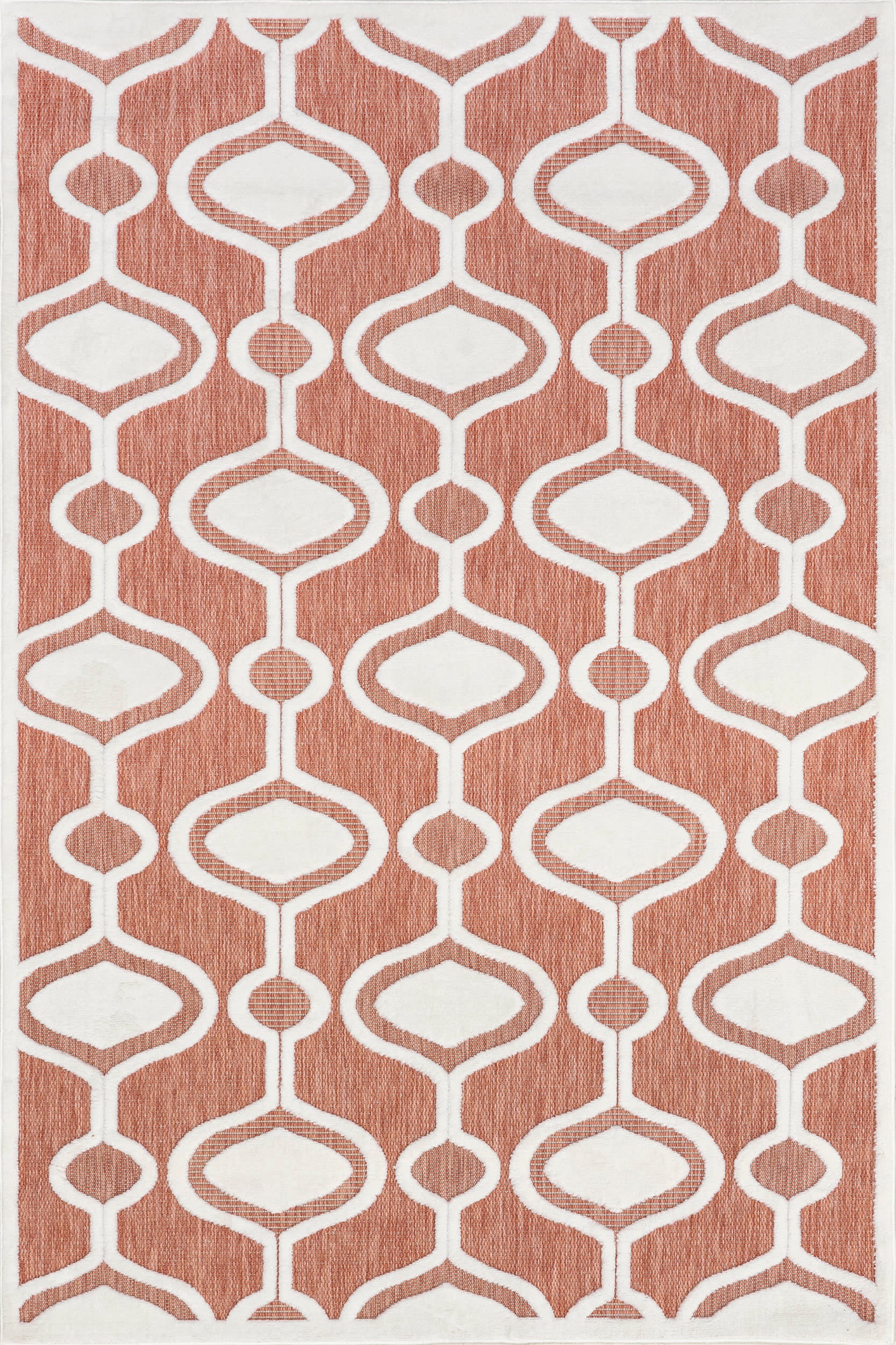 Bernita Geometric Indoor/Outdoor Rug | Brick