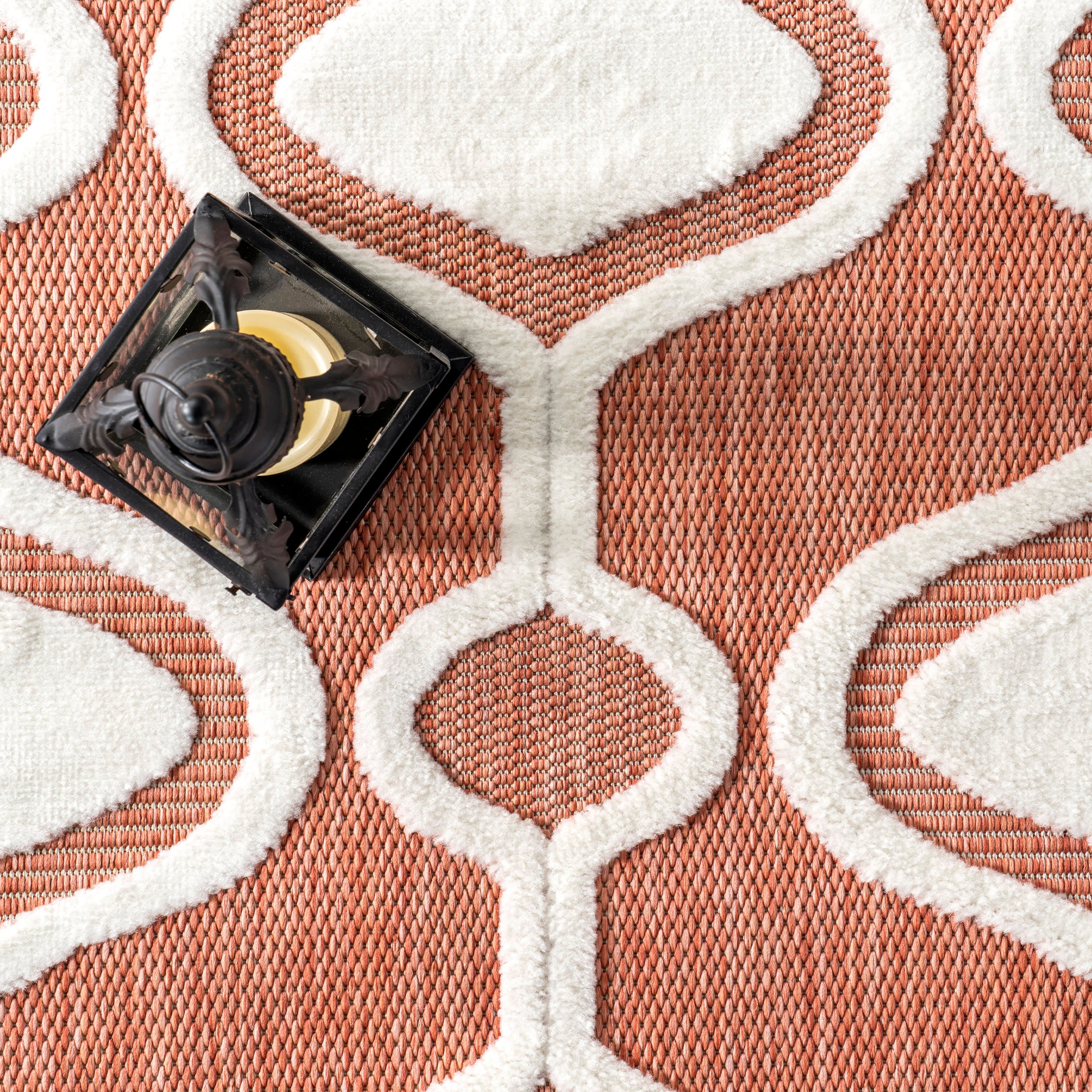 Bernita Geometric Indoor/Outdoor Rug | Brick - Image 7
