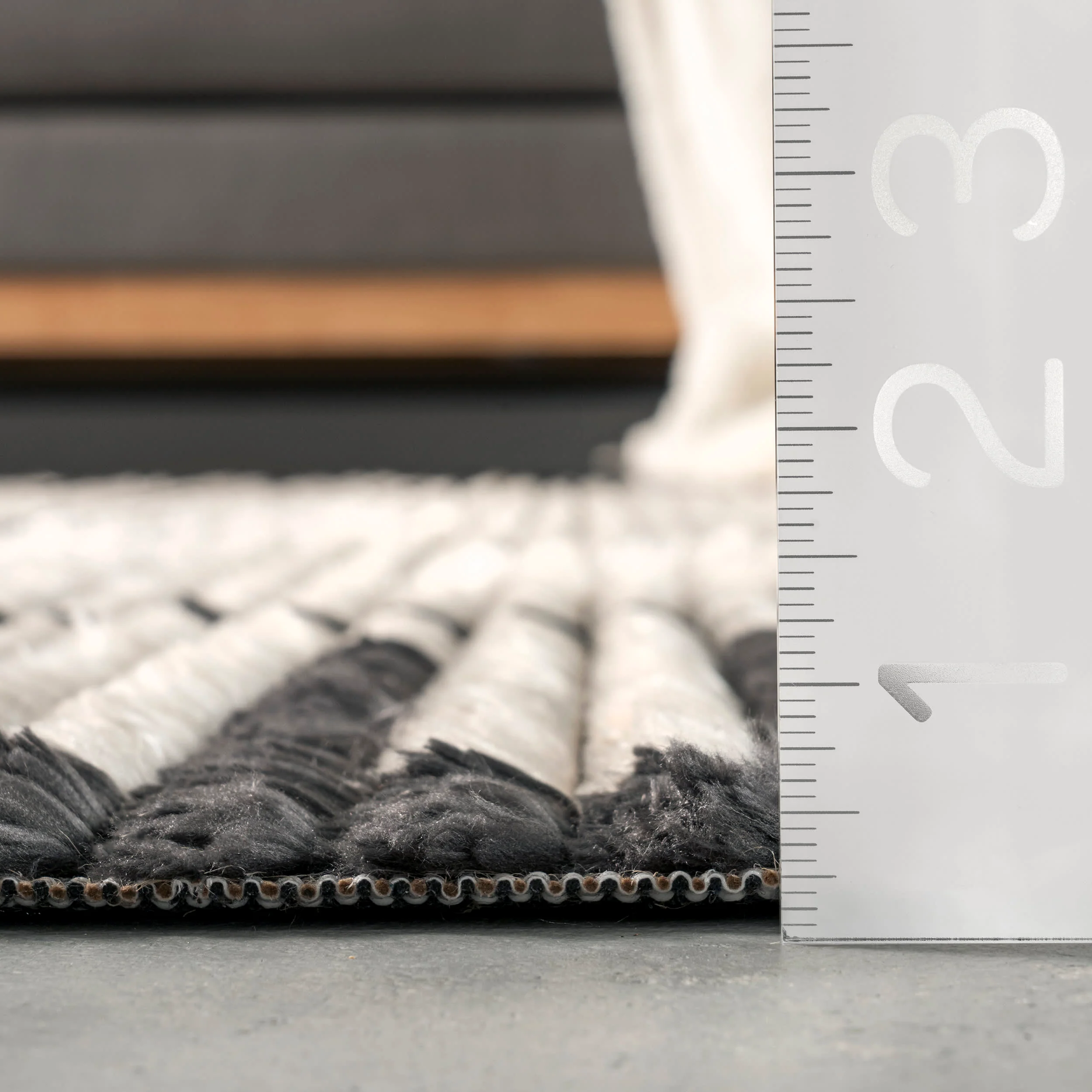 Bethanny Scrolling Panels Fringed Rug | Beige - Image 5