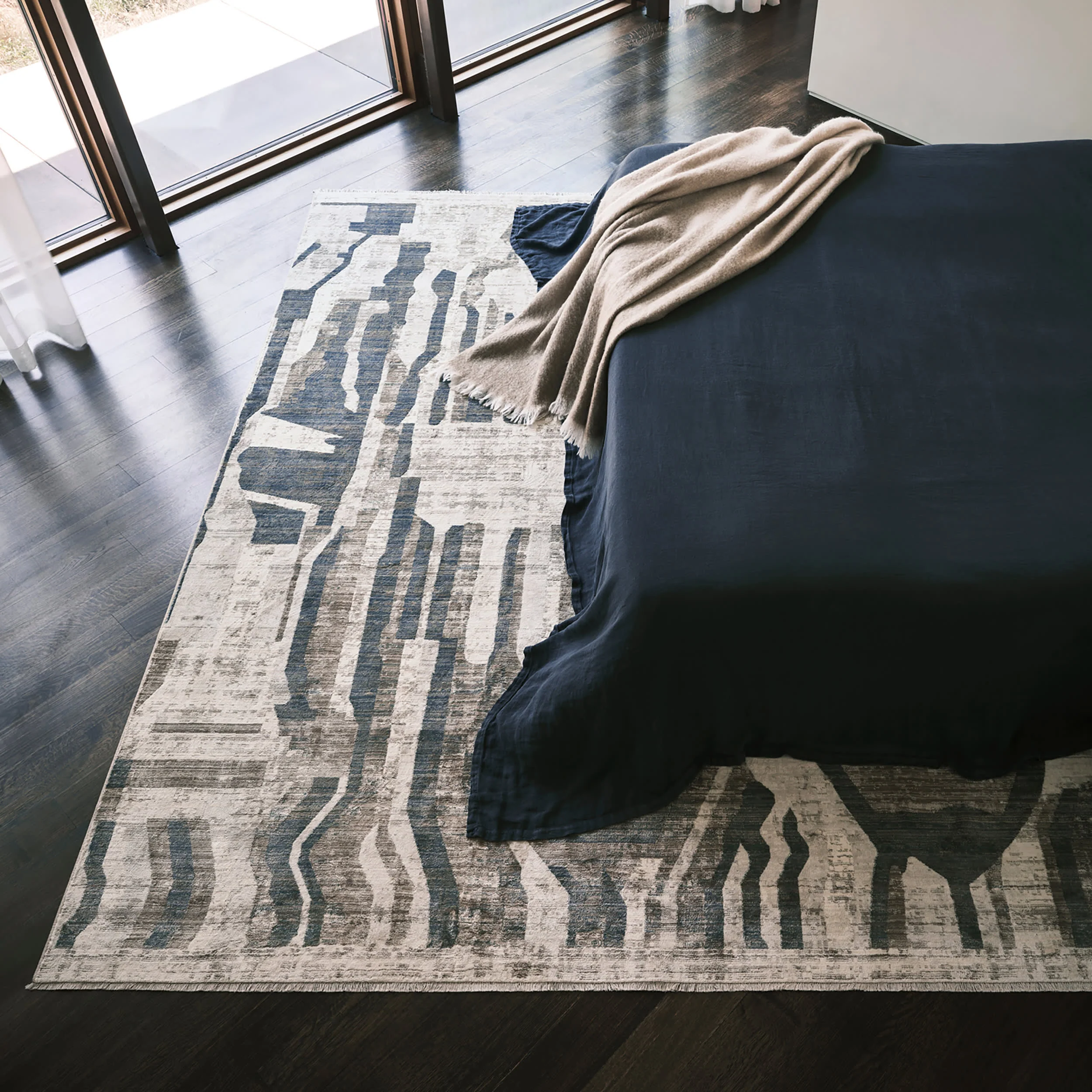 Bheri Abstract Rug | Beige - Image 2