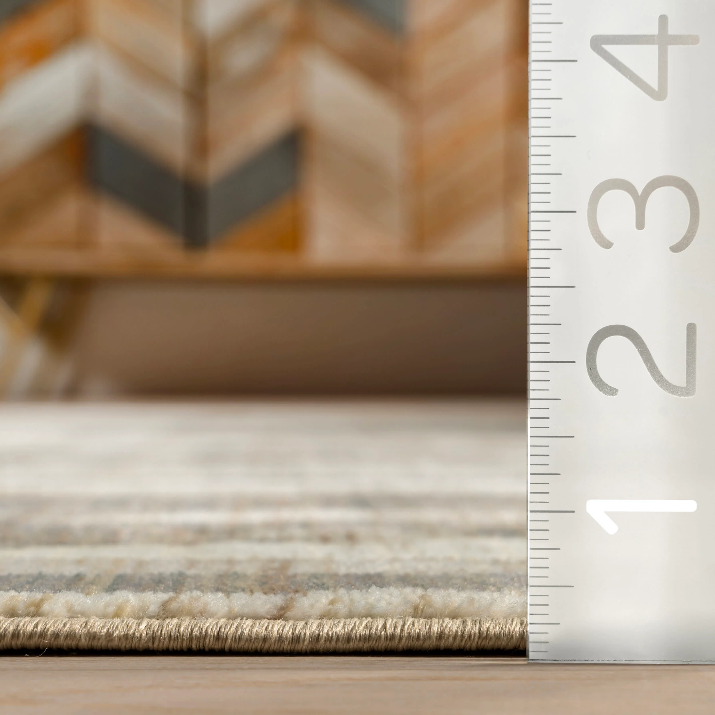 Bheri Abstract Rug | Beige - Image 4
