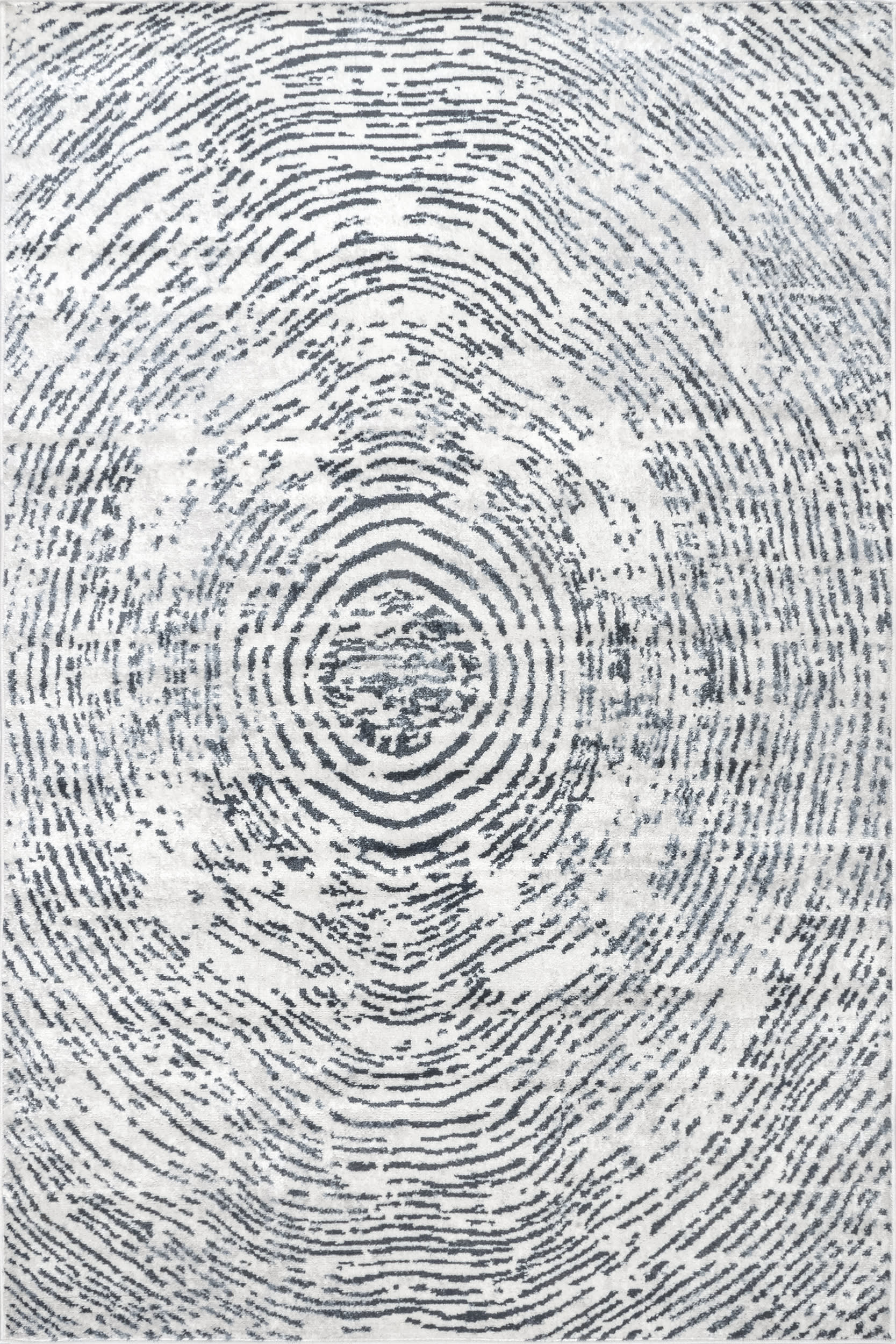 Bianca Abstract Rings Rug | Blue