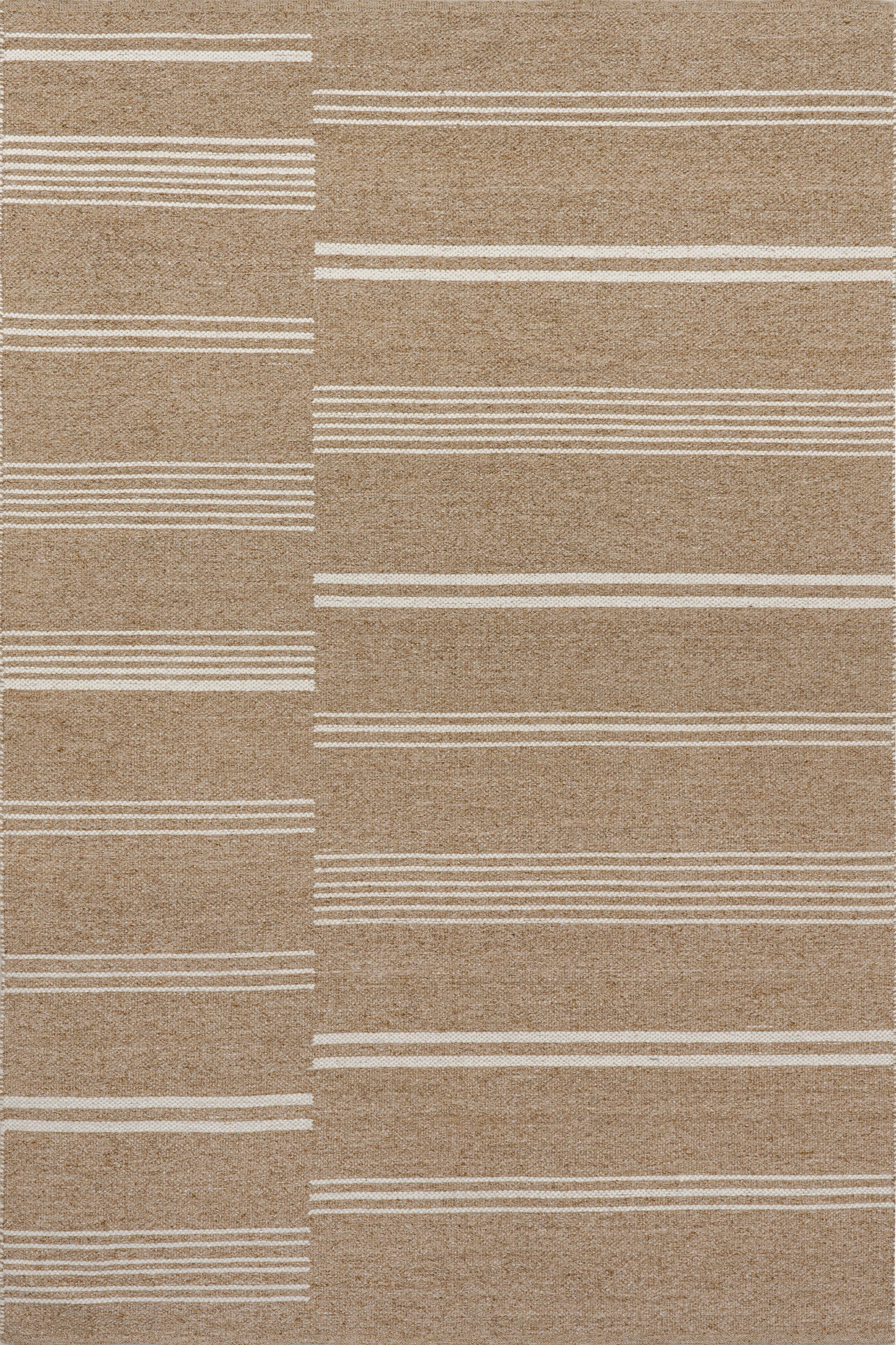 Birchwood Reversible Striped Wool Rug | Sand