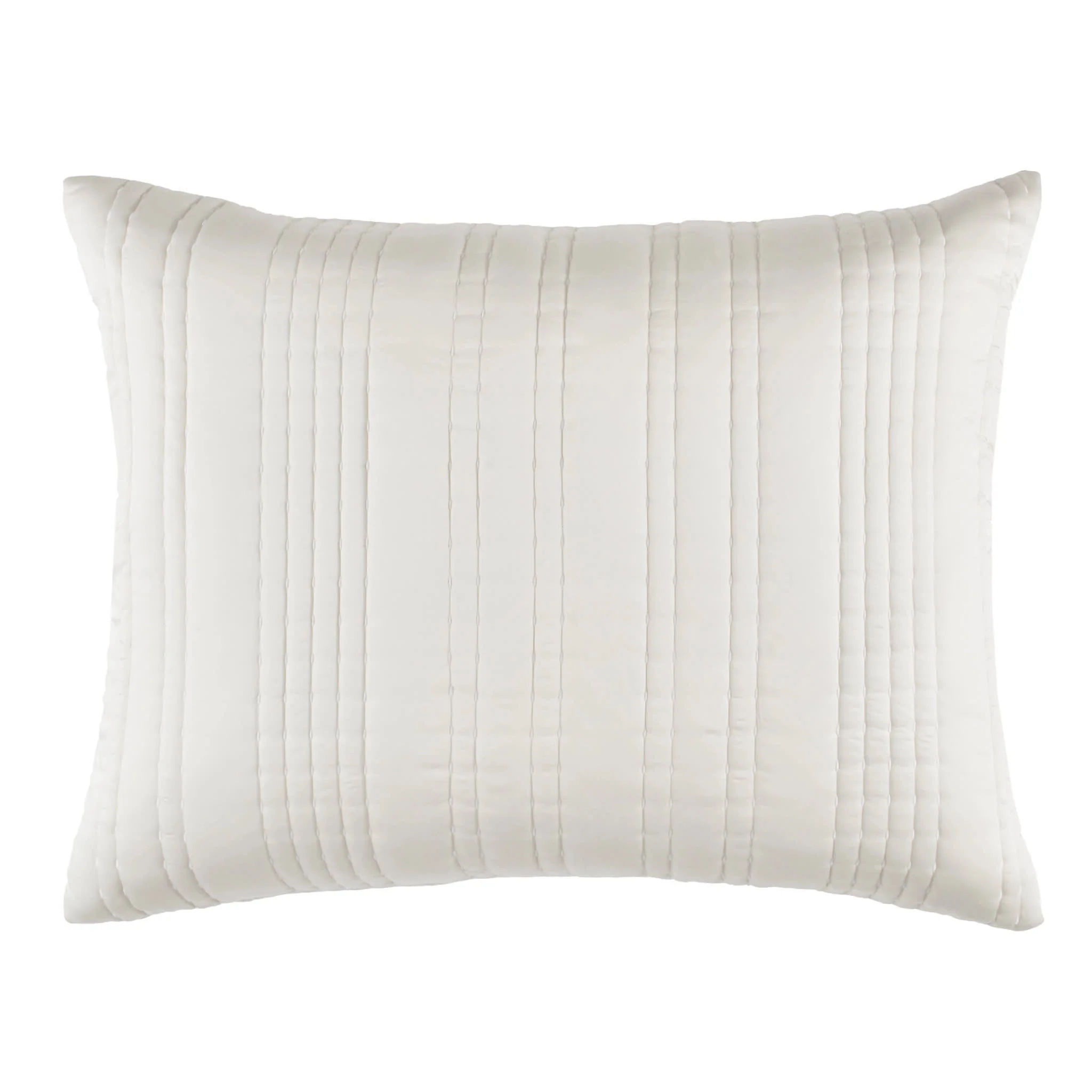 Blissful Bamboo Quilted Sham | Pearl/Silver
