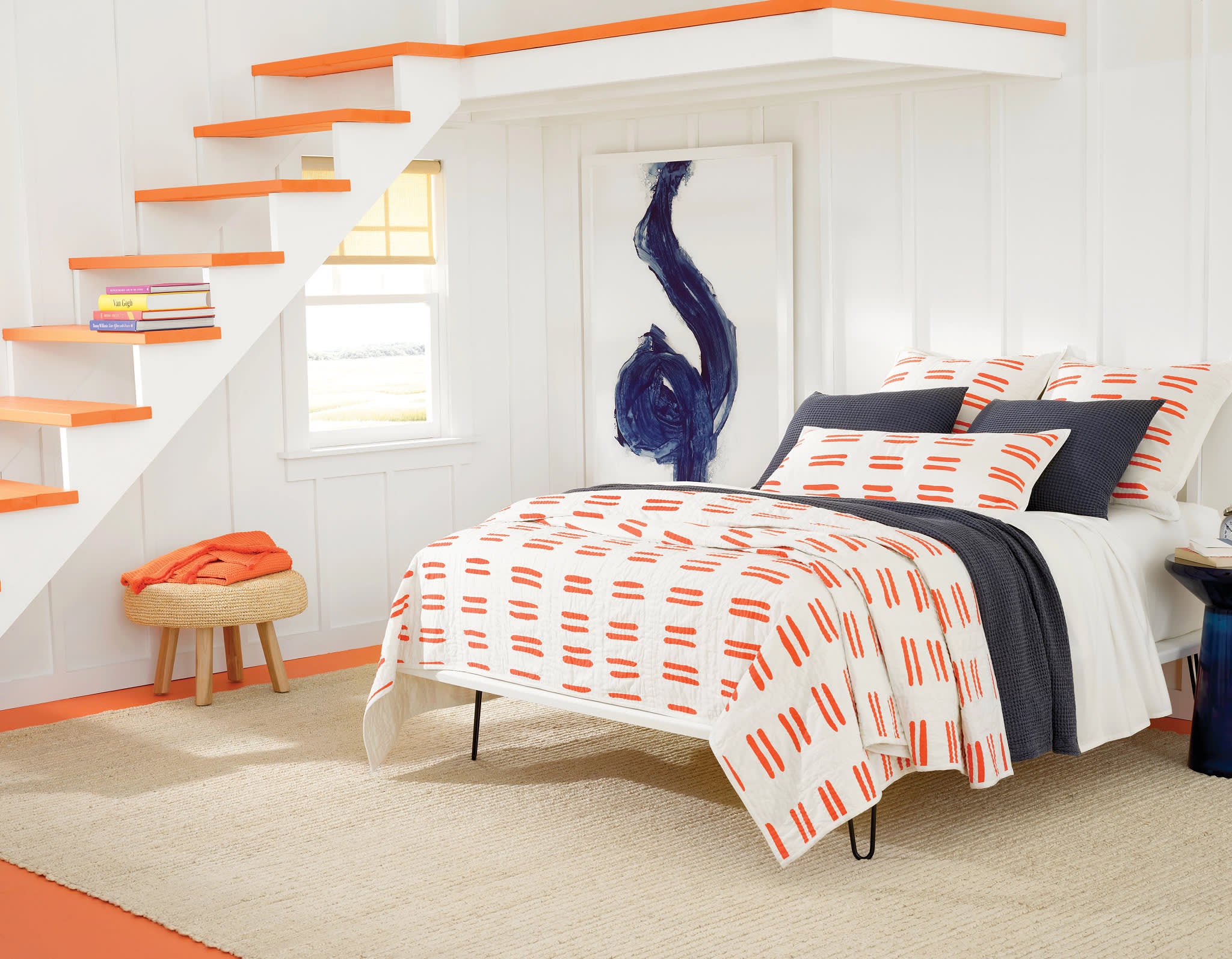 Bubble Matelasse Coverlet | Blue - Image 2