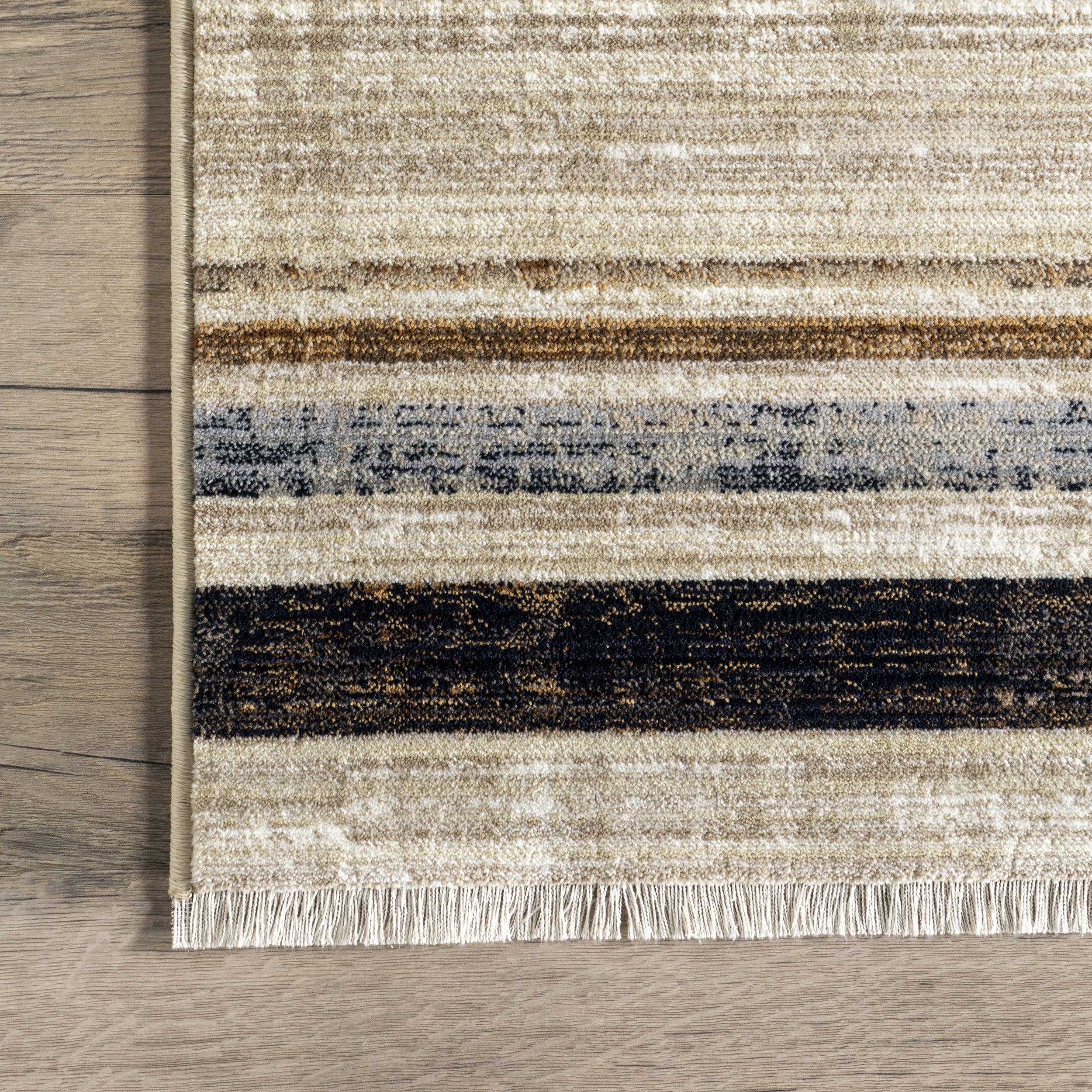 Bonita Modern Stripes Rug | Beige - Image 3