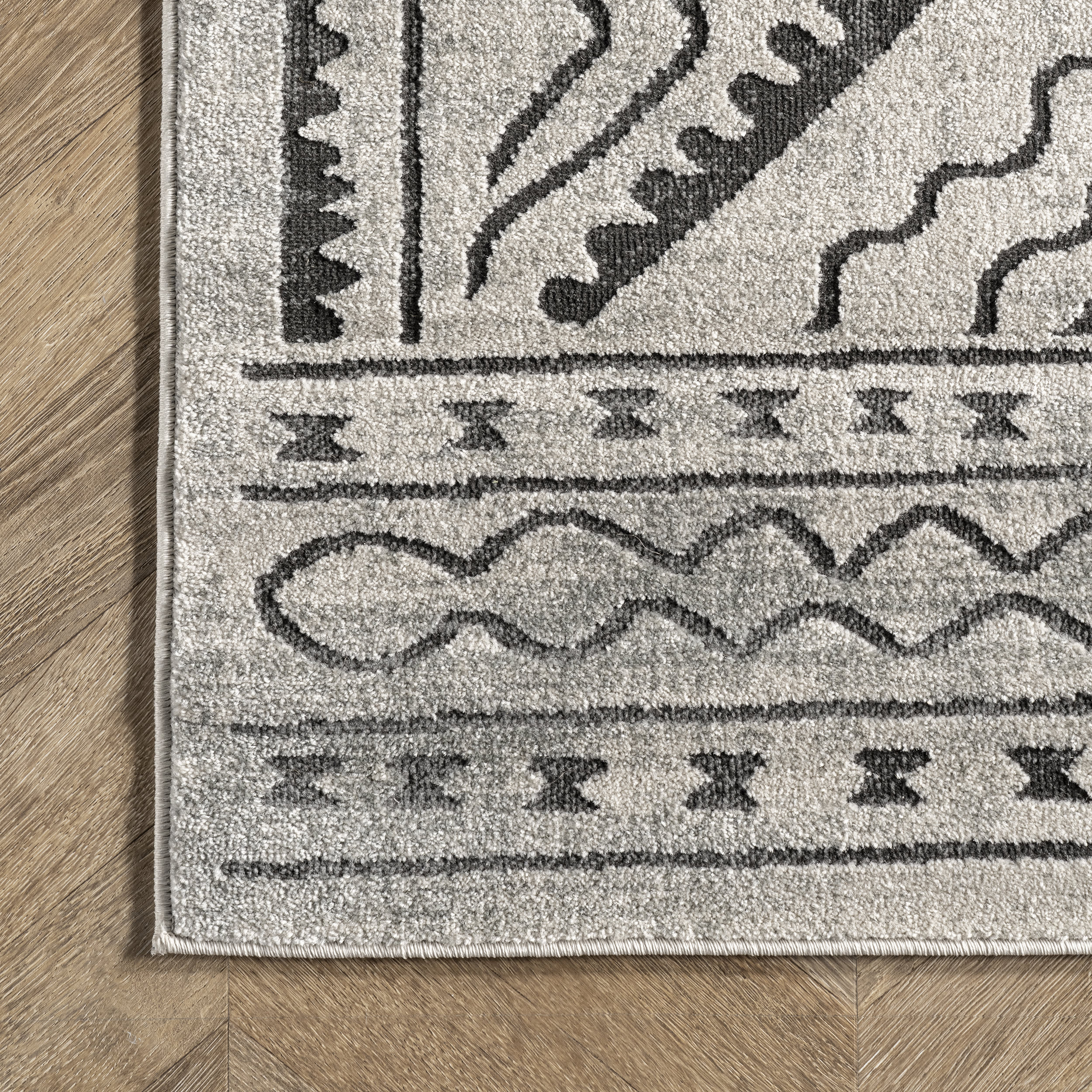 Bordered Trellis Rug | Ivory - Image 3