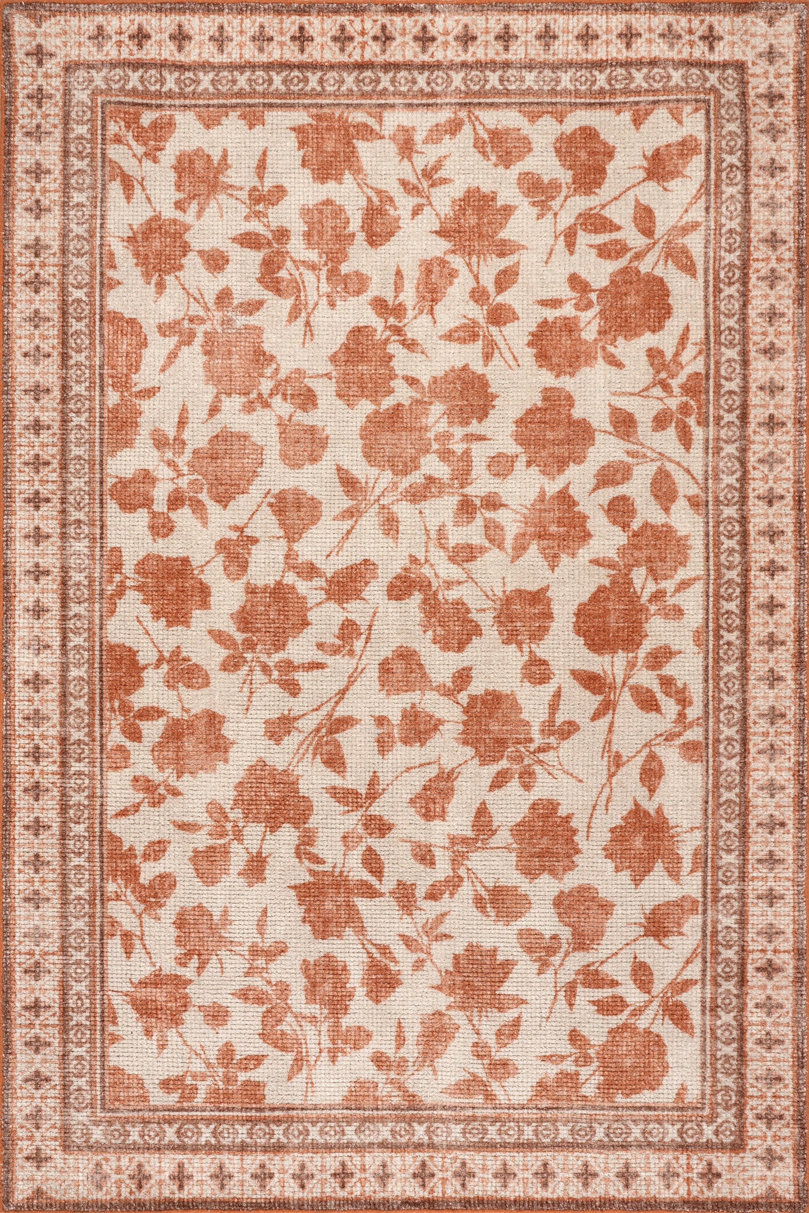 Botanica Hand Tufted Botanical Wool-Blend Rug | Orange