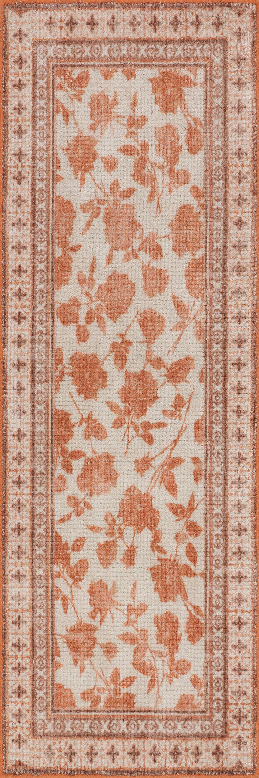 Botanica Hand Tufted Botanical Wool-Blend Rug | Orange