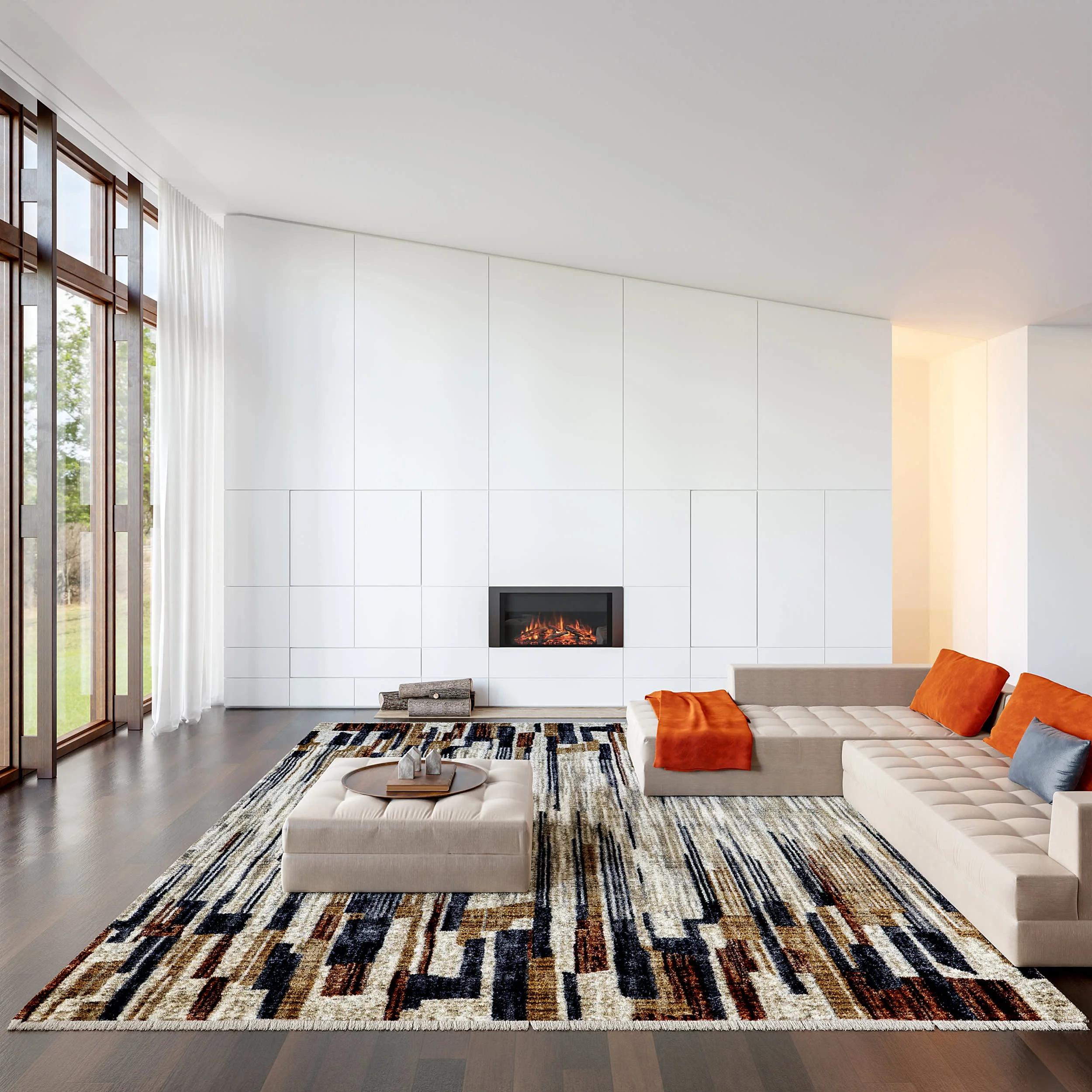 Bowery Striped Rug | Multicolor - Image 2