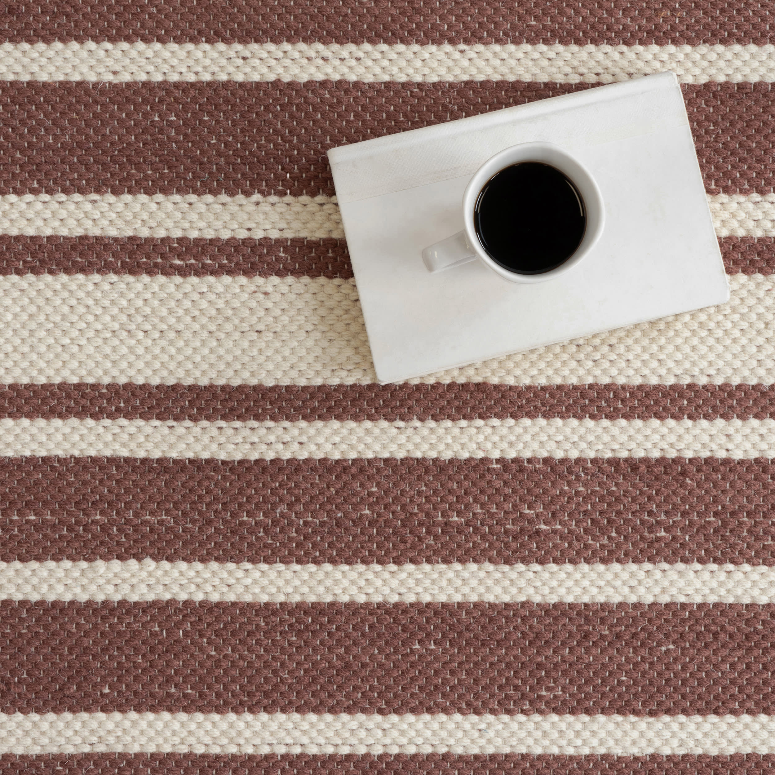 Bowery Striped Wool Rug | Brick - Image 7