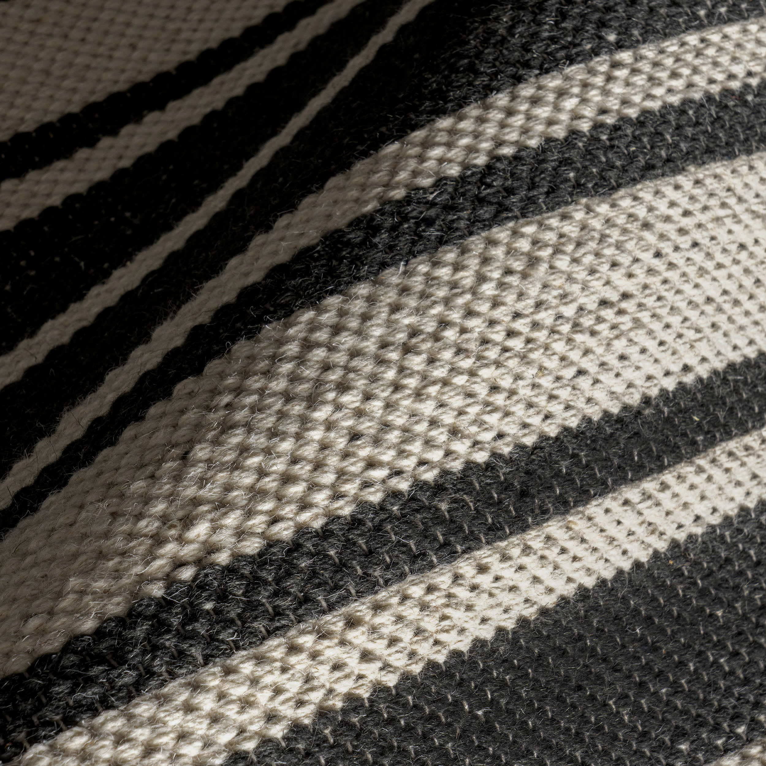 Bowery Striped Wool Rug | Charcoal - Image 3
