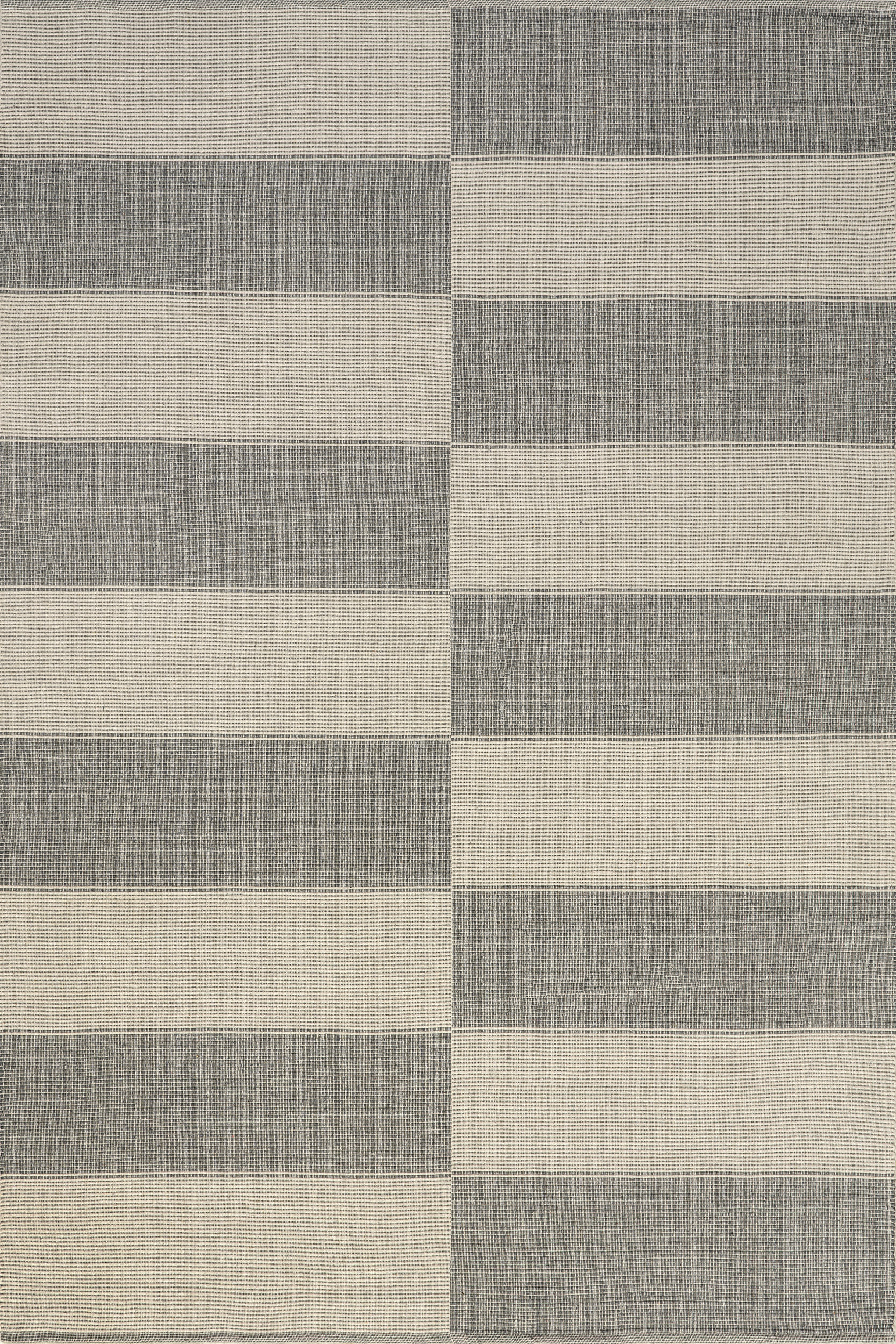 Boxelder Checked Cotton Rug | Grey