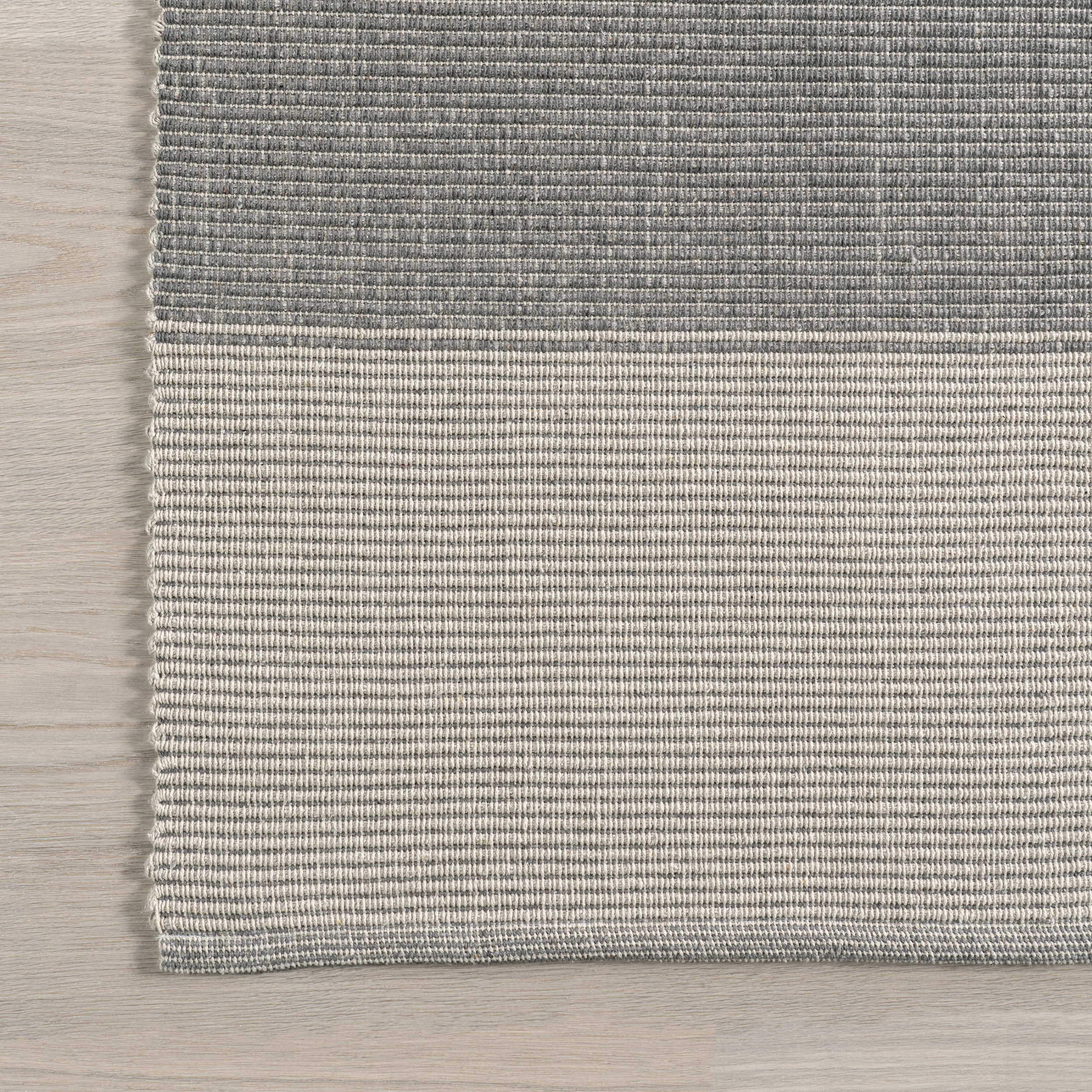 Boxelder Checked Cotton Rug | Grey - Image 3