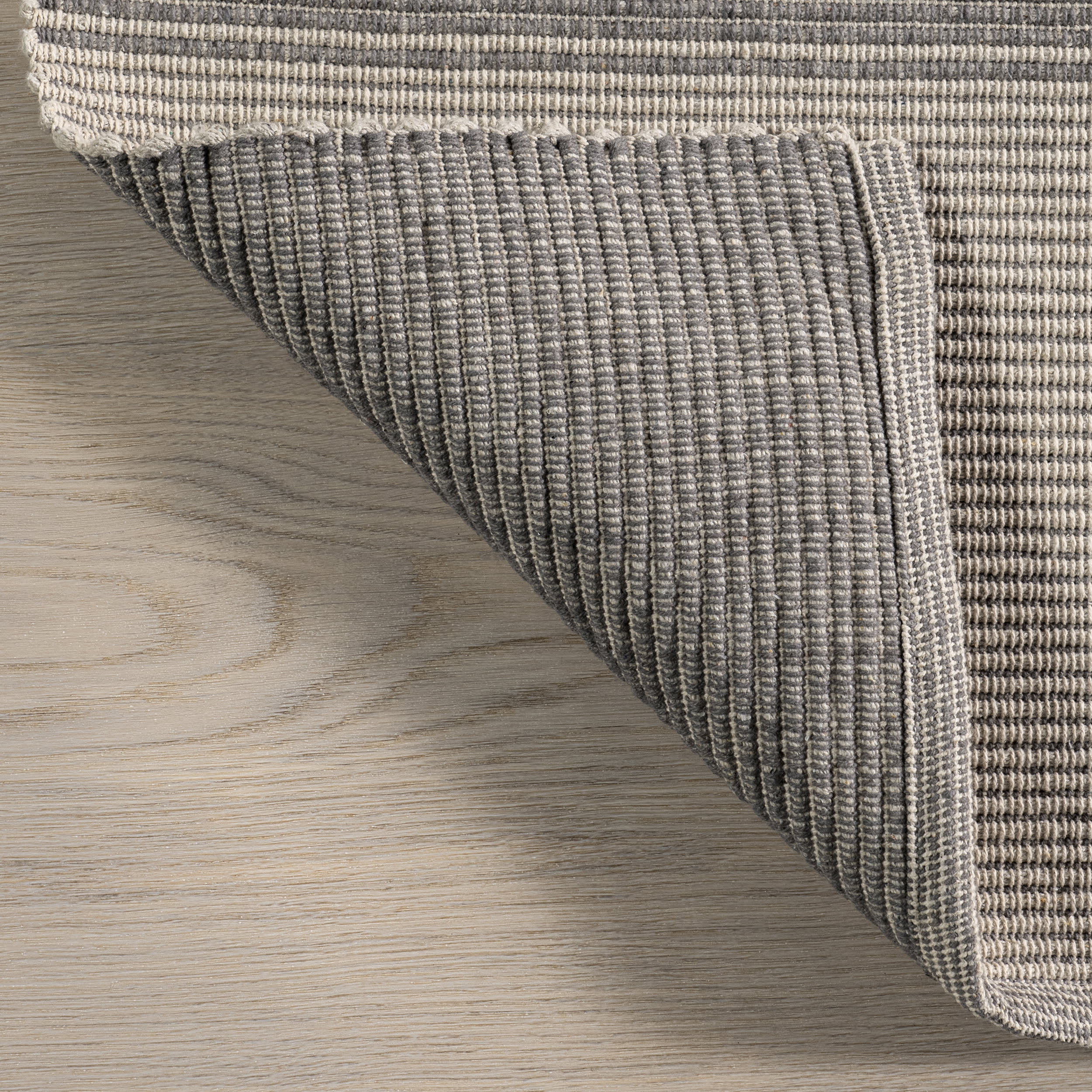 Boxelder Checked Cotton Rug | Grey - Image 5