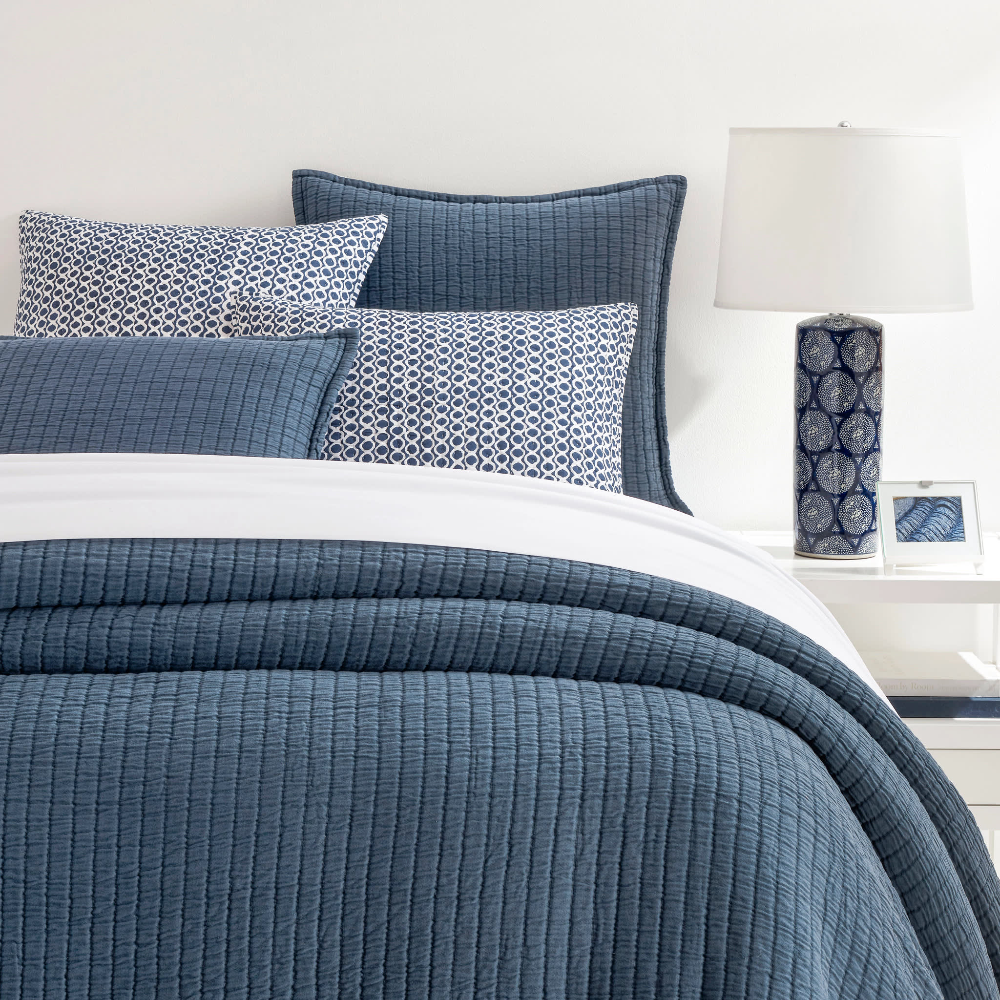 Boyfriend Matelasse Coverlet | Ink