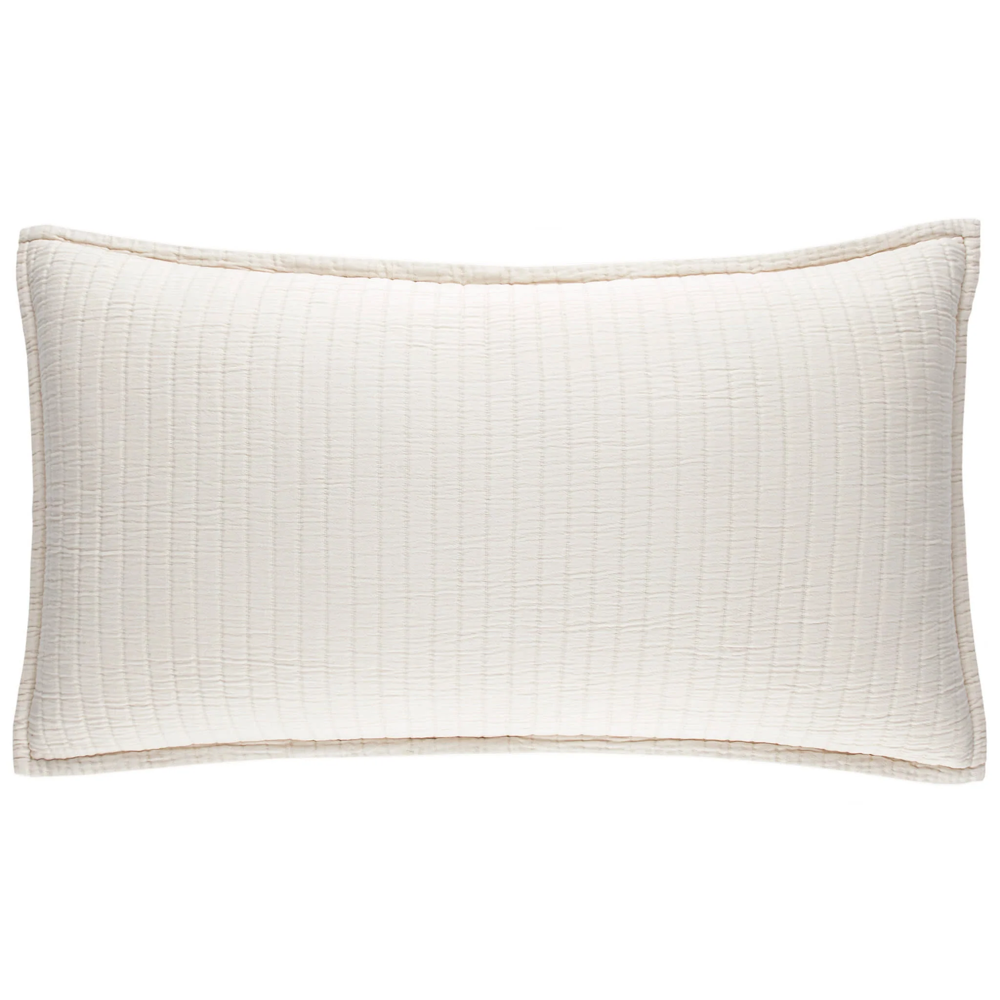 Boyfriend Matelasse Sham | Ivory - Image 4