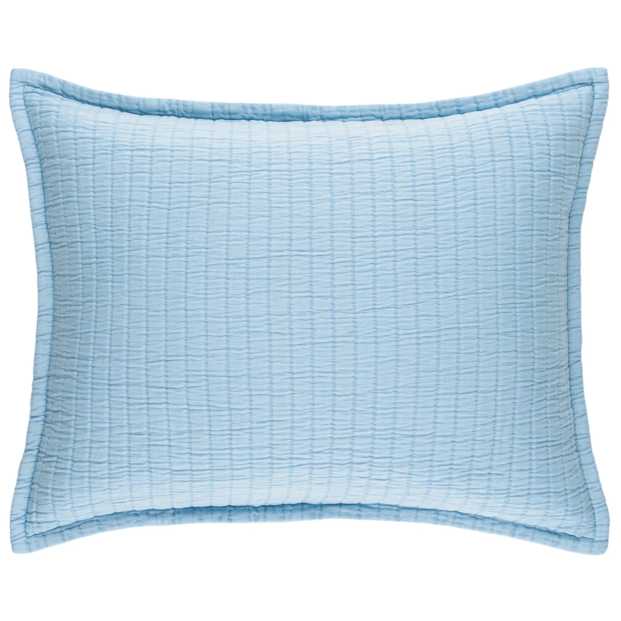Boyfriend Matelasse Sham | Soft Blue - Image 2