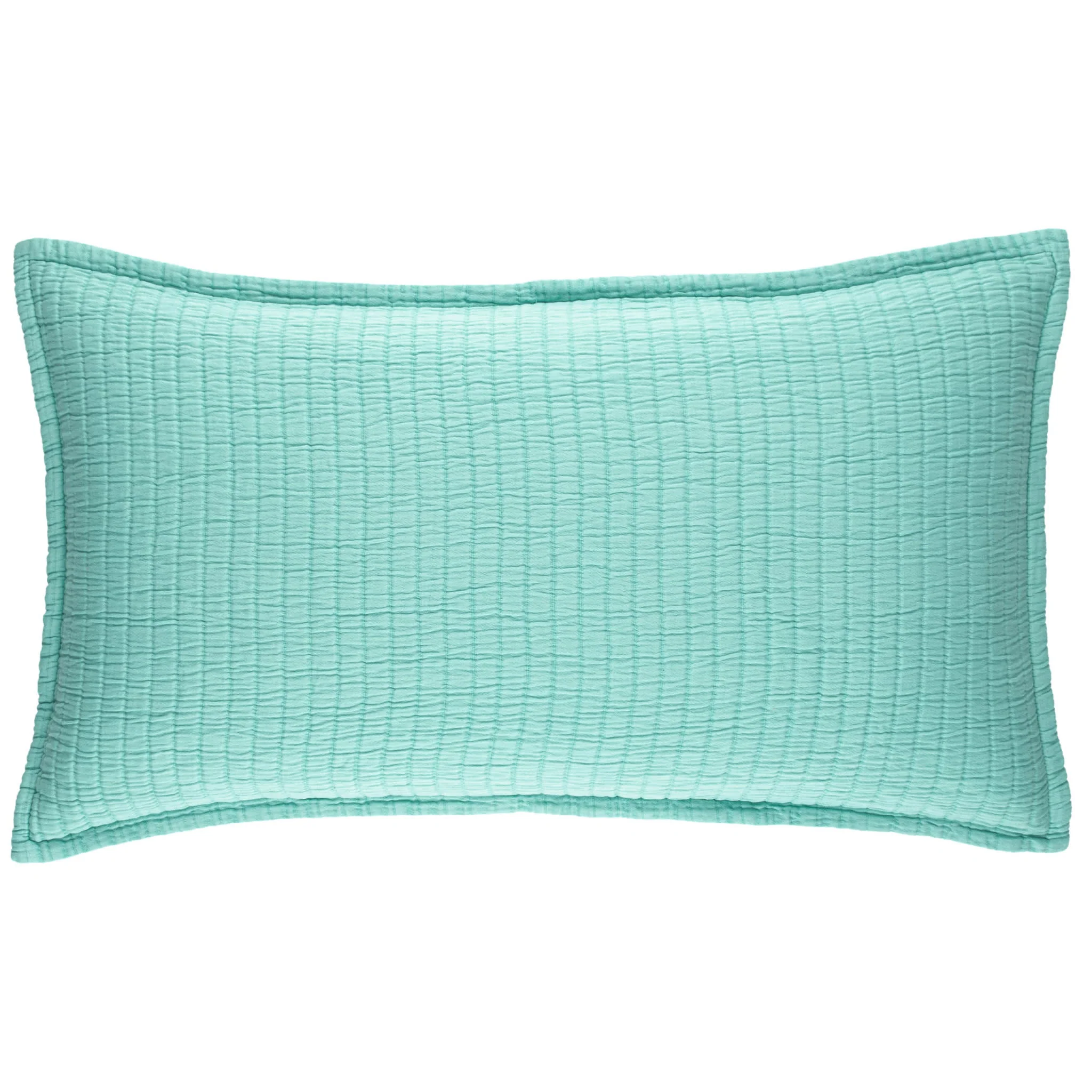 Boyfriend Matelasse Sham | Soft Turquoise - Image 5