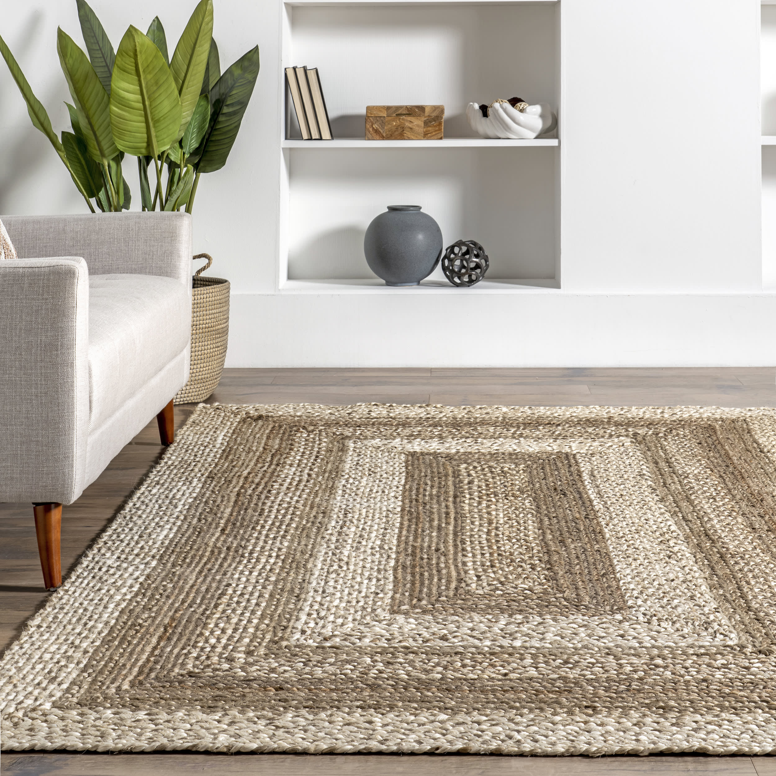 Braided Bengal Jute Rug | Natural - Image 4