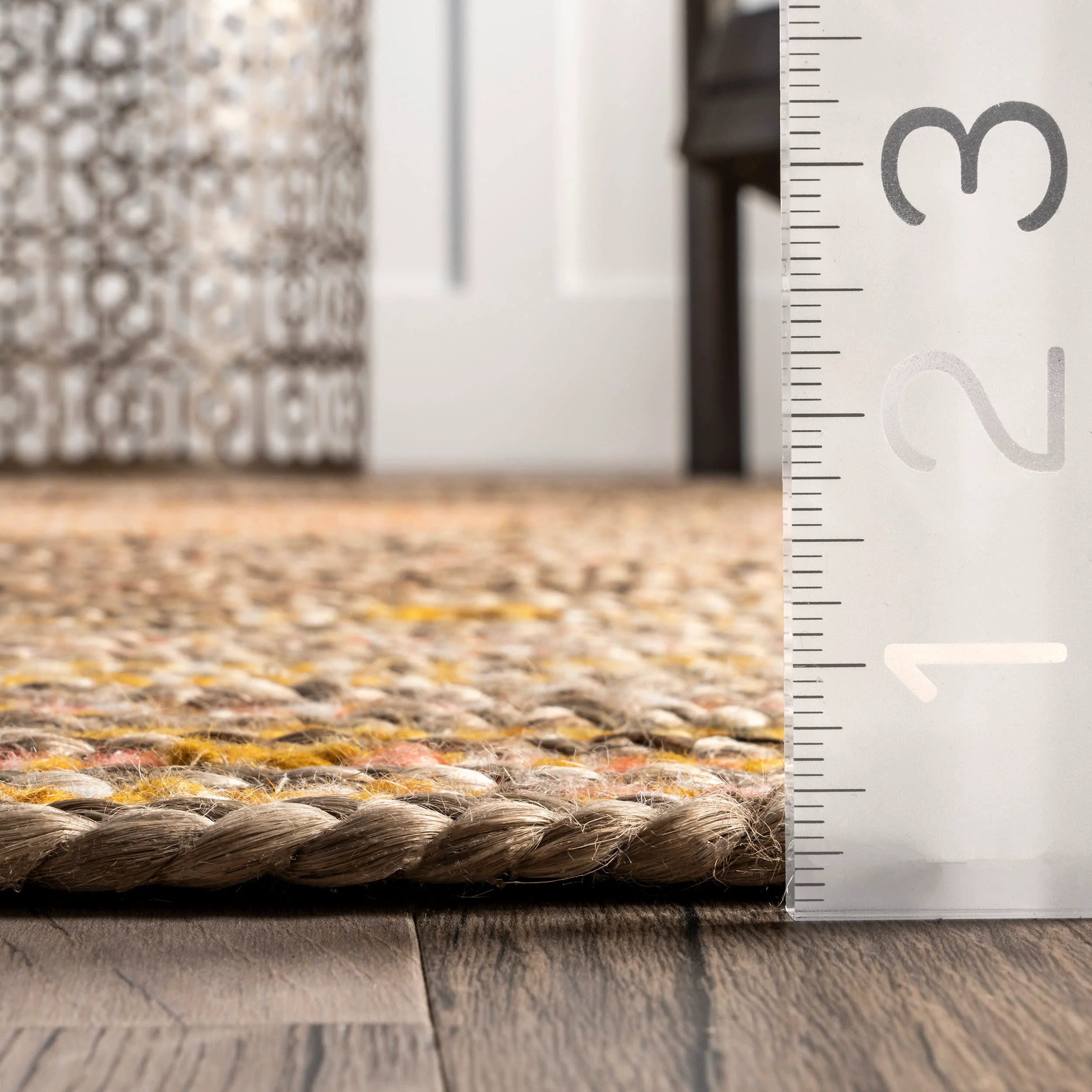 Braided Jute Rug | Multicolor - Image 5