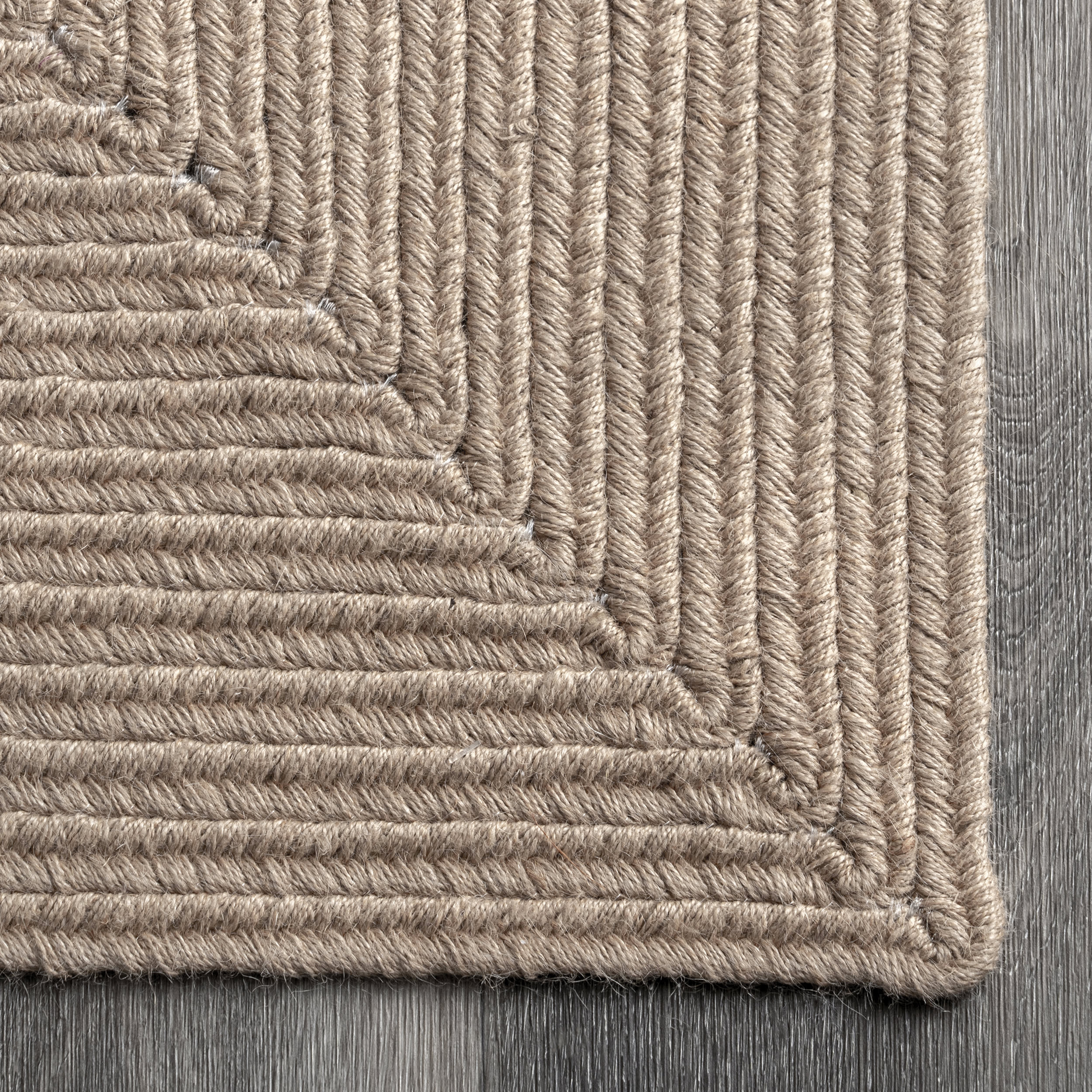 Braided Jute Tribal Rug | Natural - Image 3