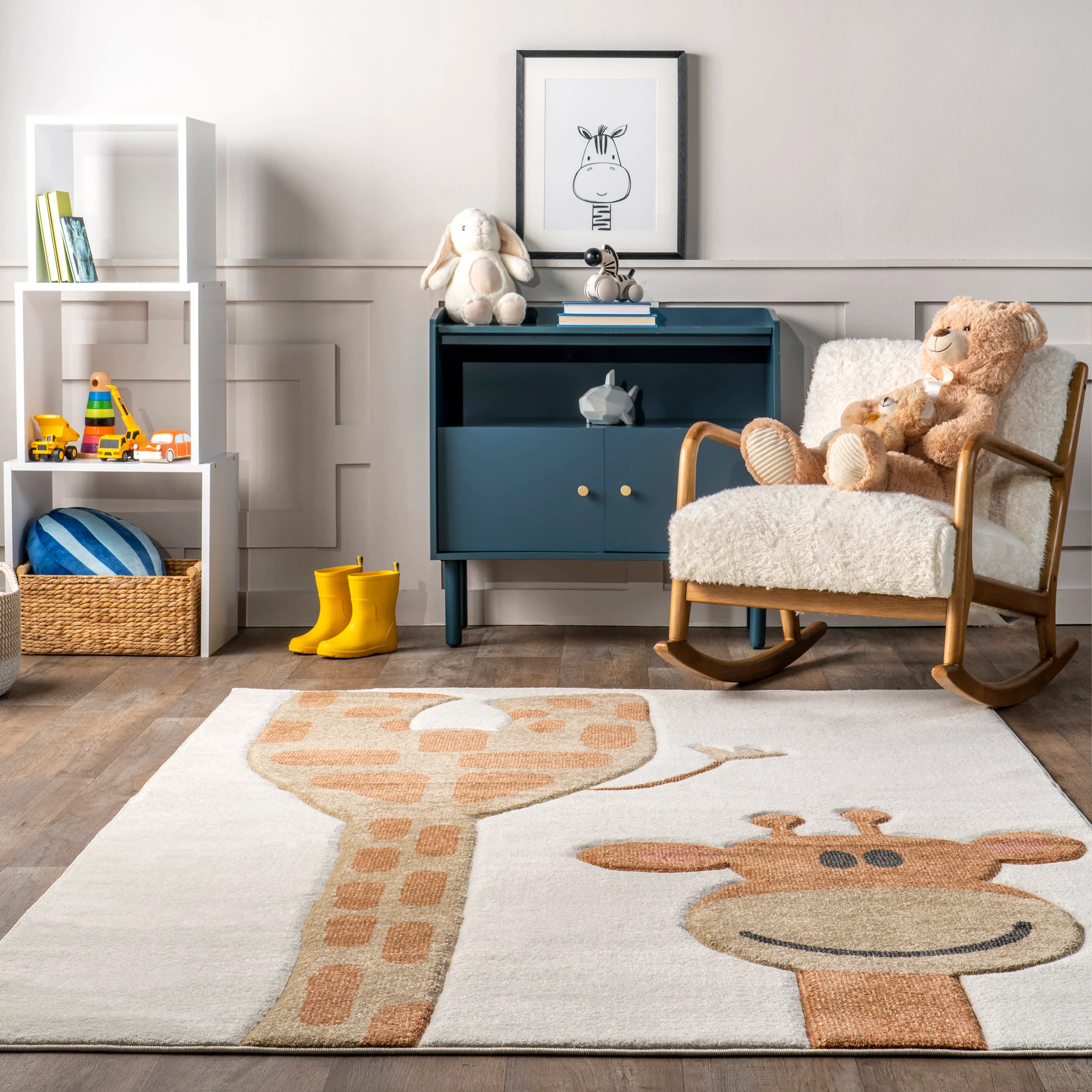 Brandi Kids Giraffe Rug | Beige - Image 4