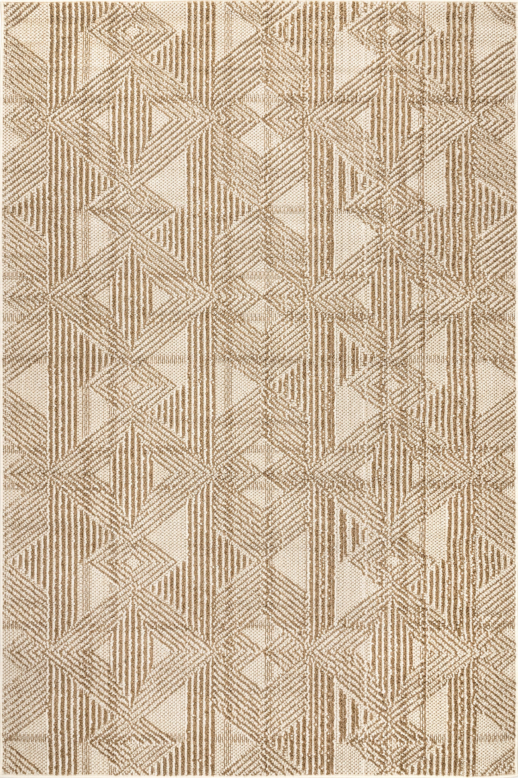 Brandy Diamond Striped Rug | Beige