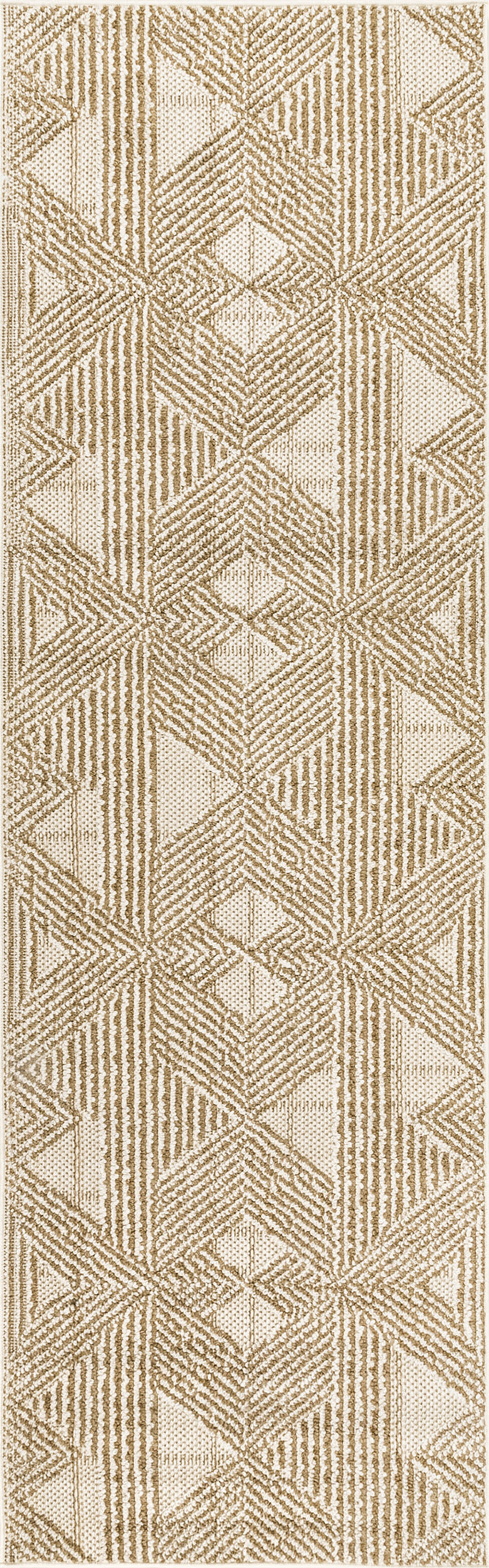 Brandy Diamond Striped Rug | Beige