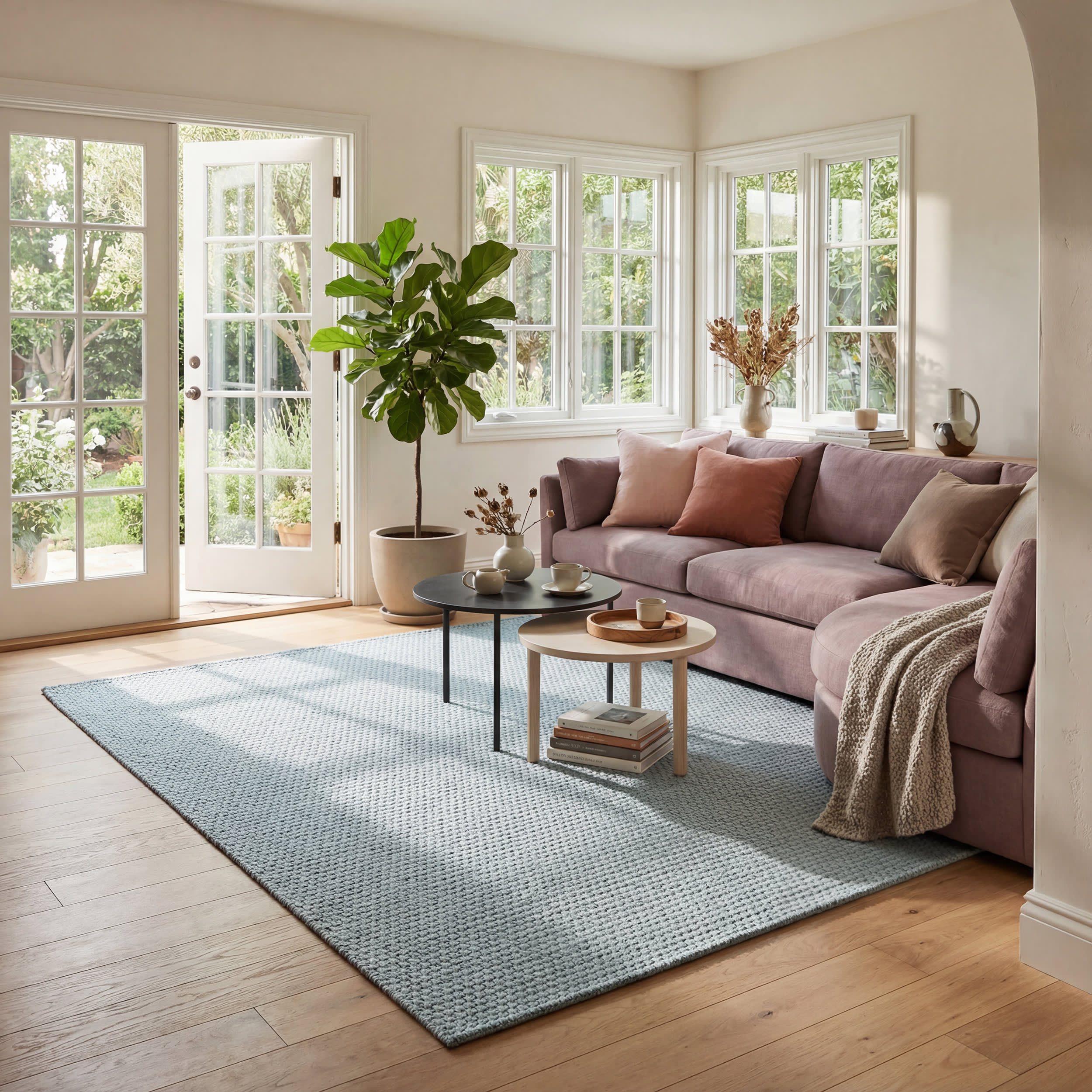 Bridges Rope Rug | Light Blue - Image 2