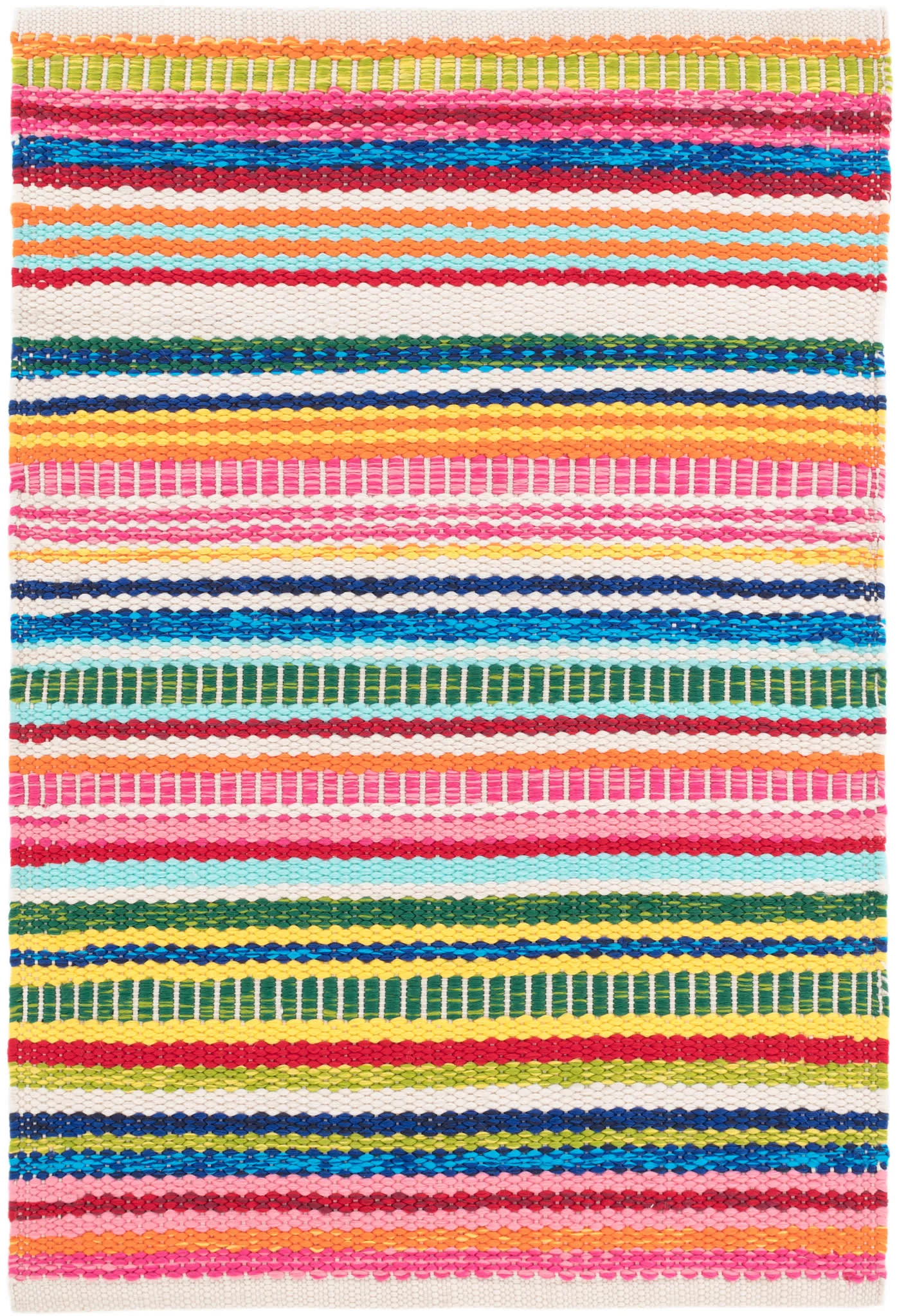 Bright Stripe Handwoven Indoor/Outdoor Rug | Multi
