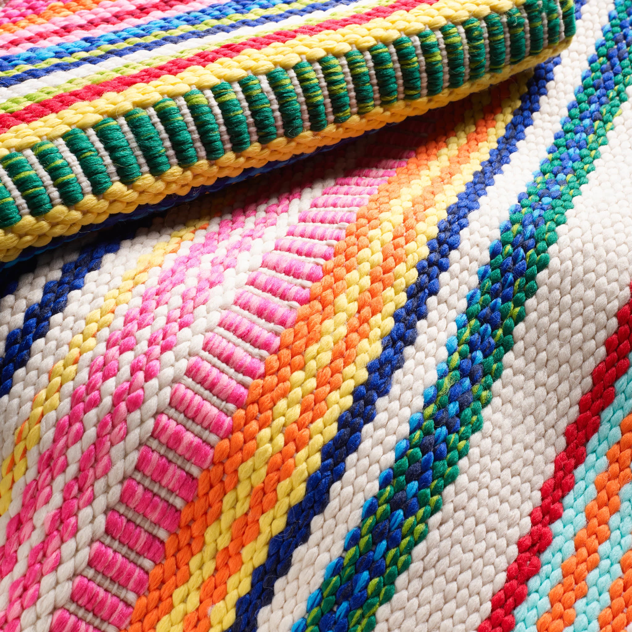 Bright Stripe Handwoven Indoor/Outdoor Rug | Multi - Image 6