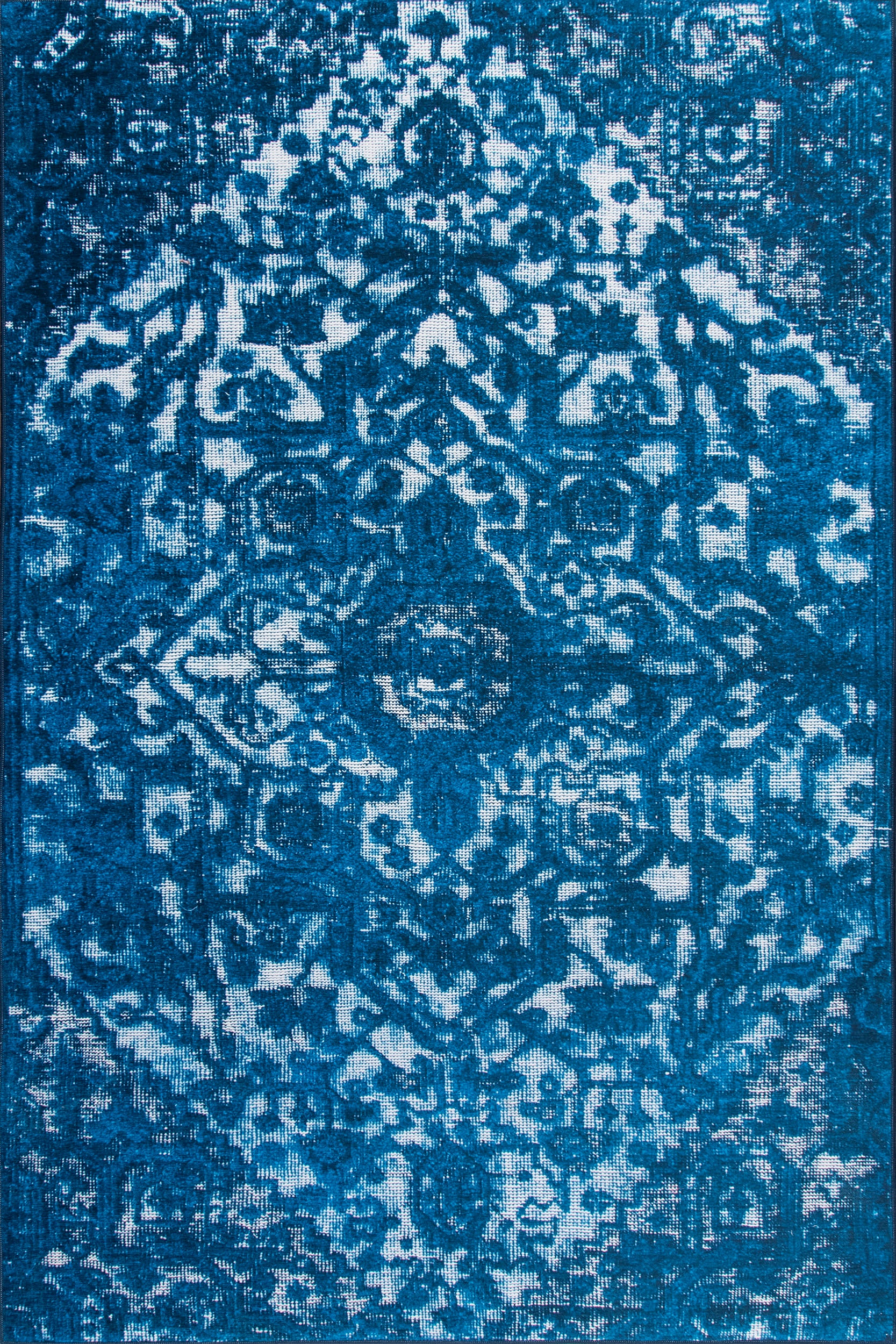 Broad Printed Medallion Rug | Teal