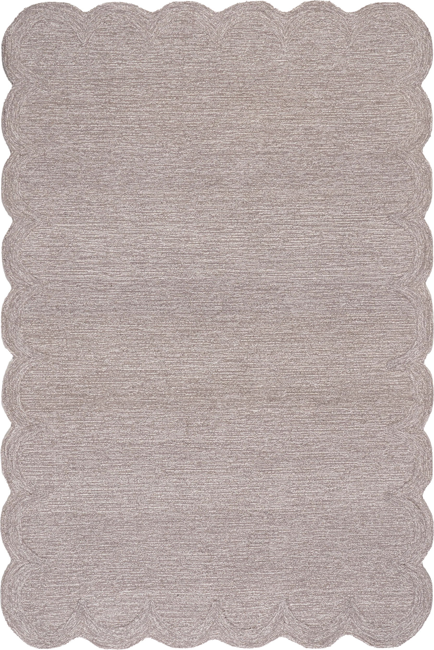 Broaun Solid Bordered Rug | Mauve