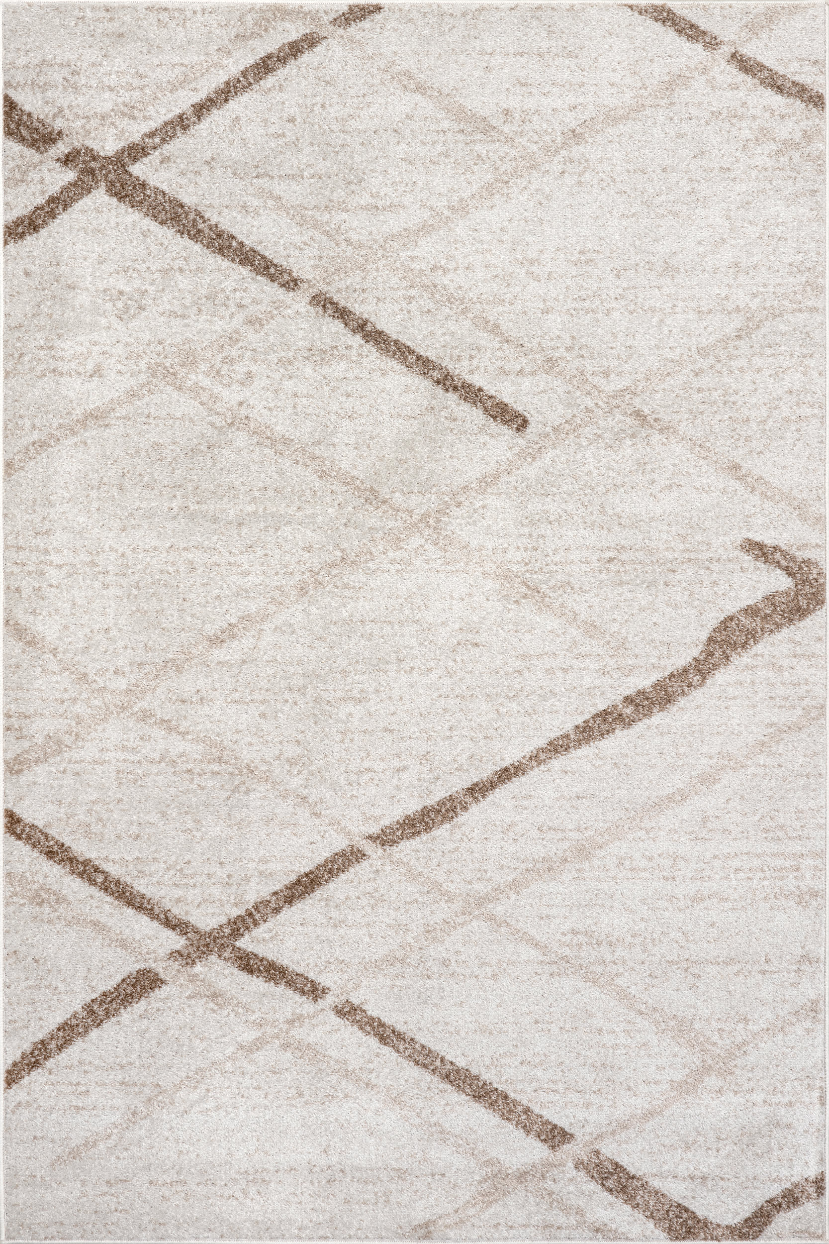 Broken Lattice Rug | Light Brown