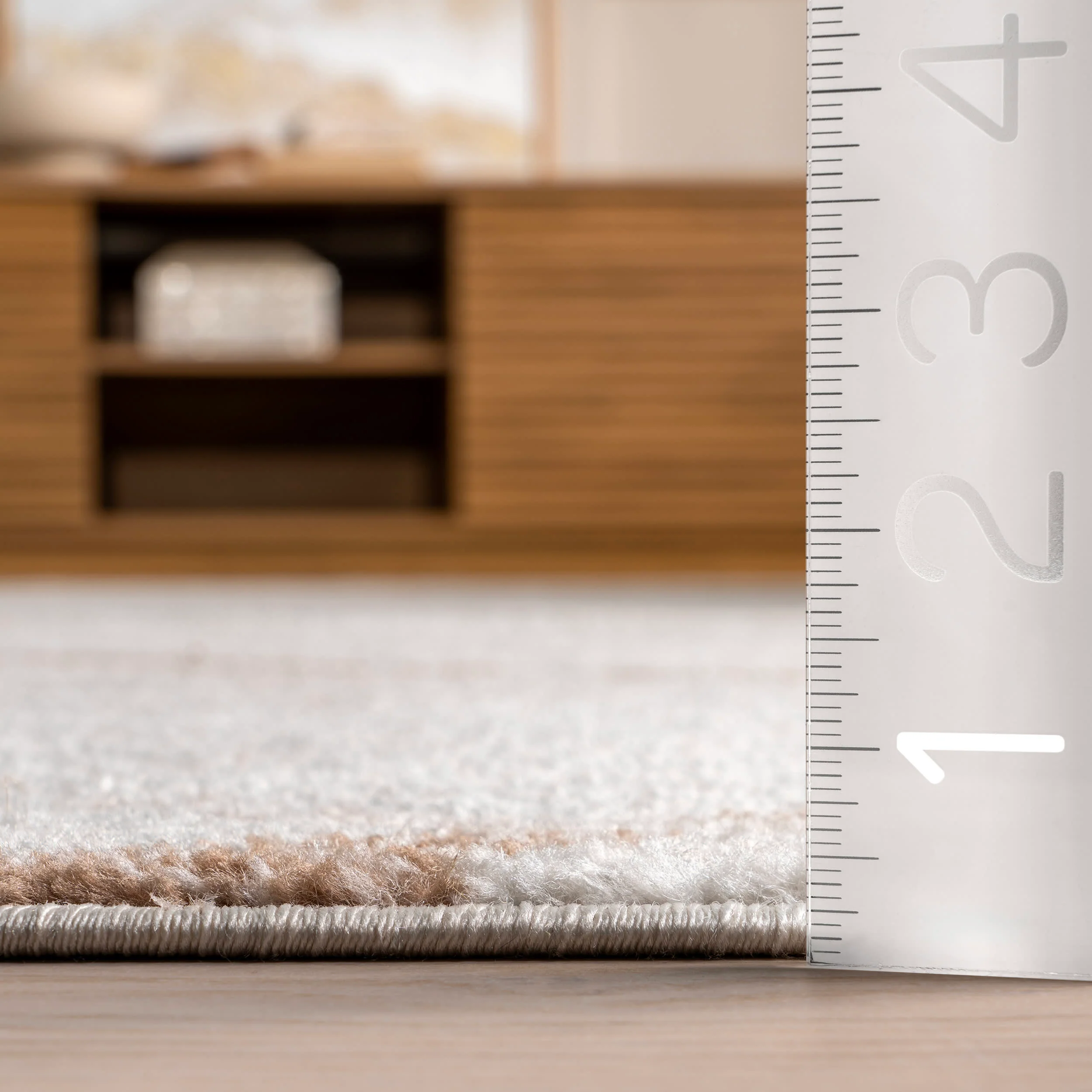 Broken Lattice Rug | Light Brown - Image 5