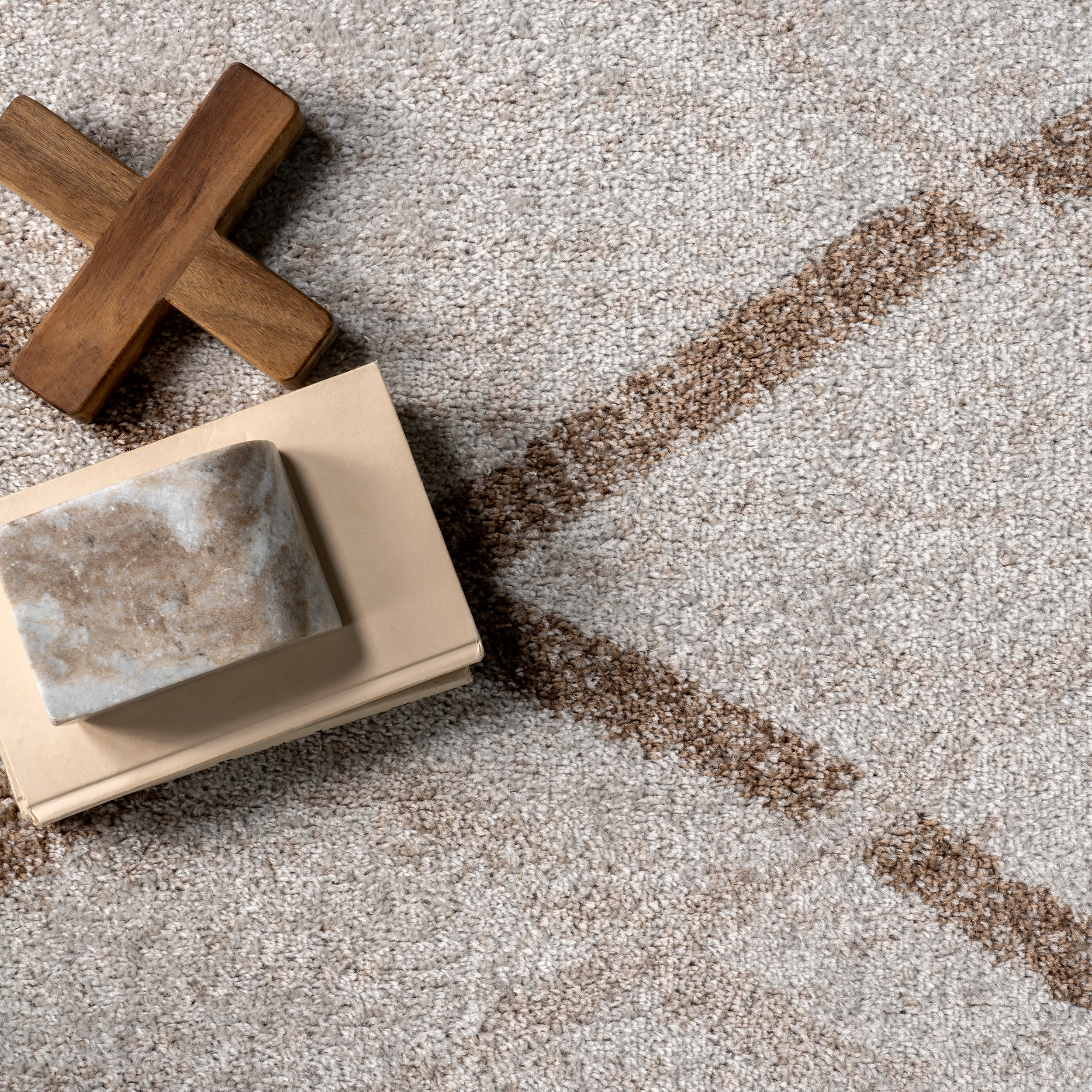 Broken Lattice Rug | Light Brown - Image 7