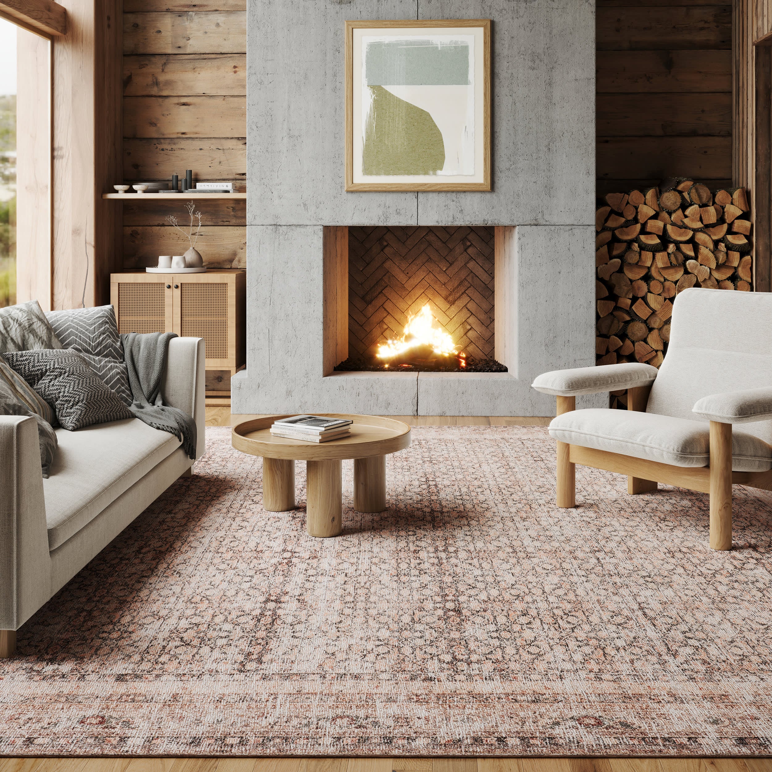 Bronte Vintage Rug | Light Brown - Image 2