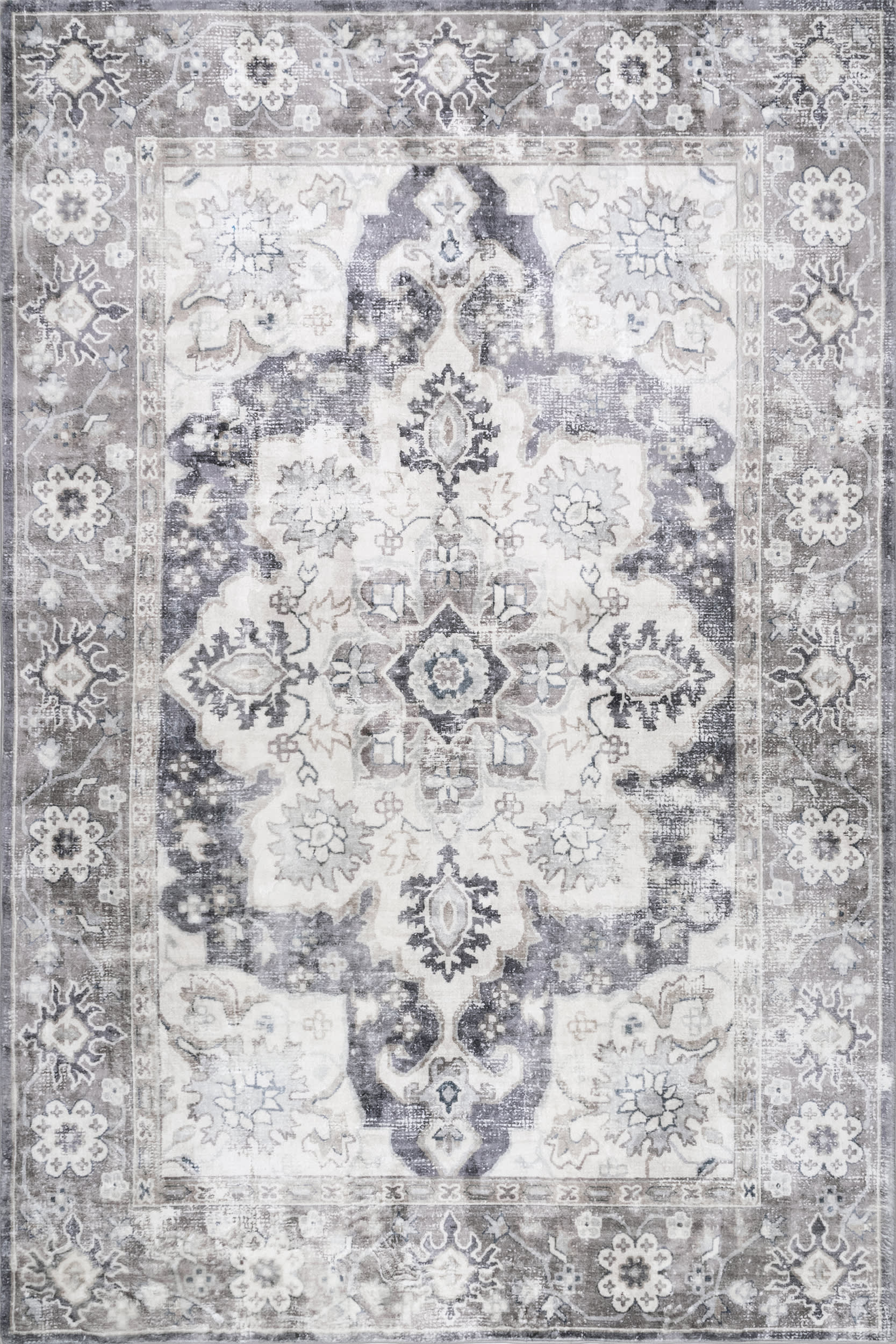Brooklyn Vintage Medallion Rug | Grey