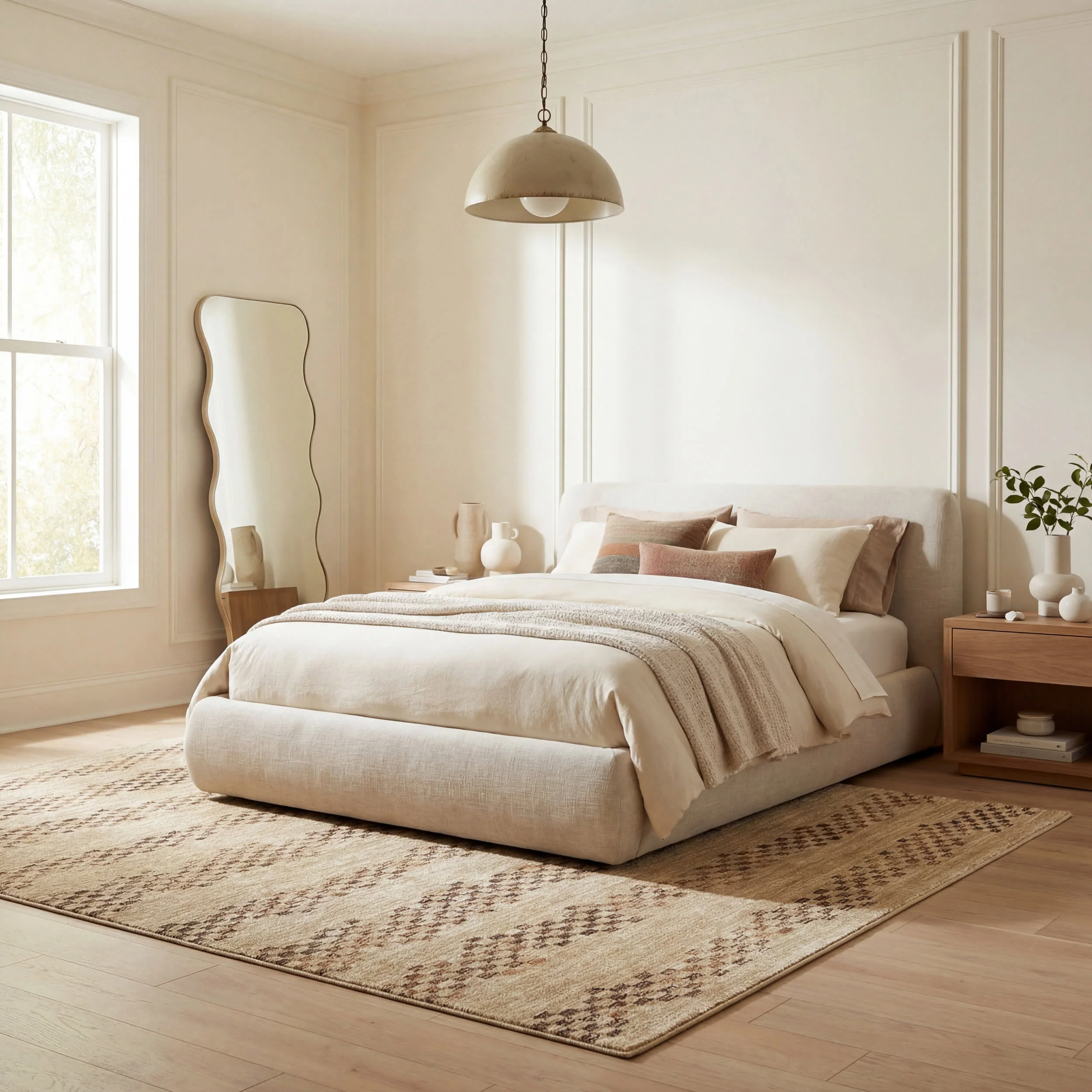 Brumacheck Mid-Century Modern Striped Rug | Tan - Image 10