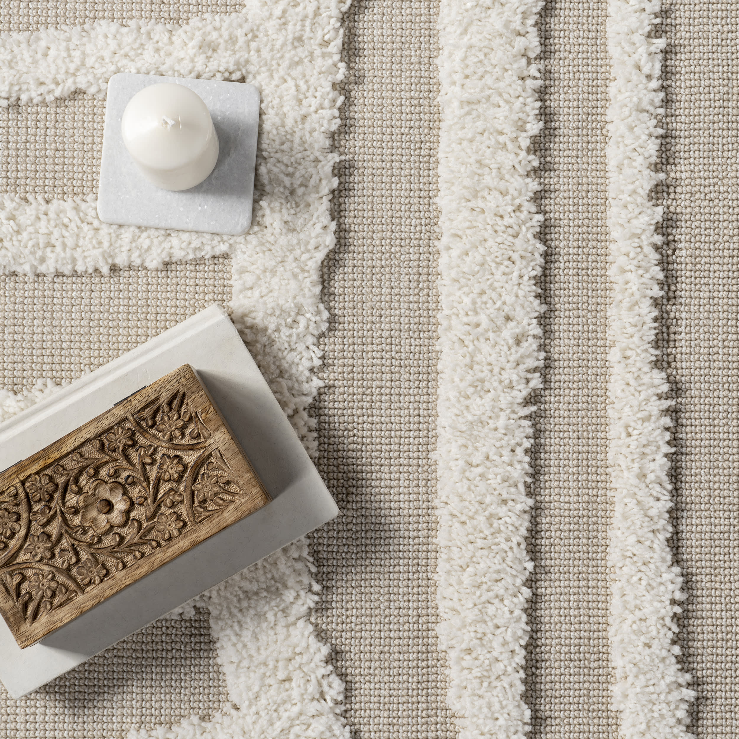 Bryanna High-Low Tasseled Rug | Beige - Image 7