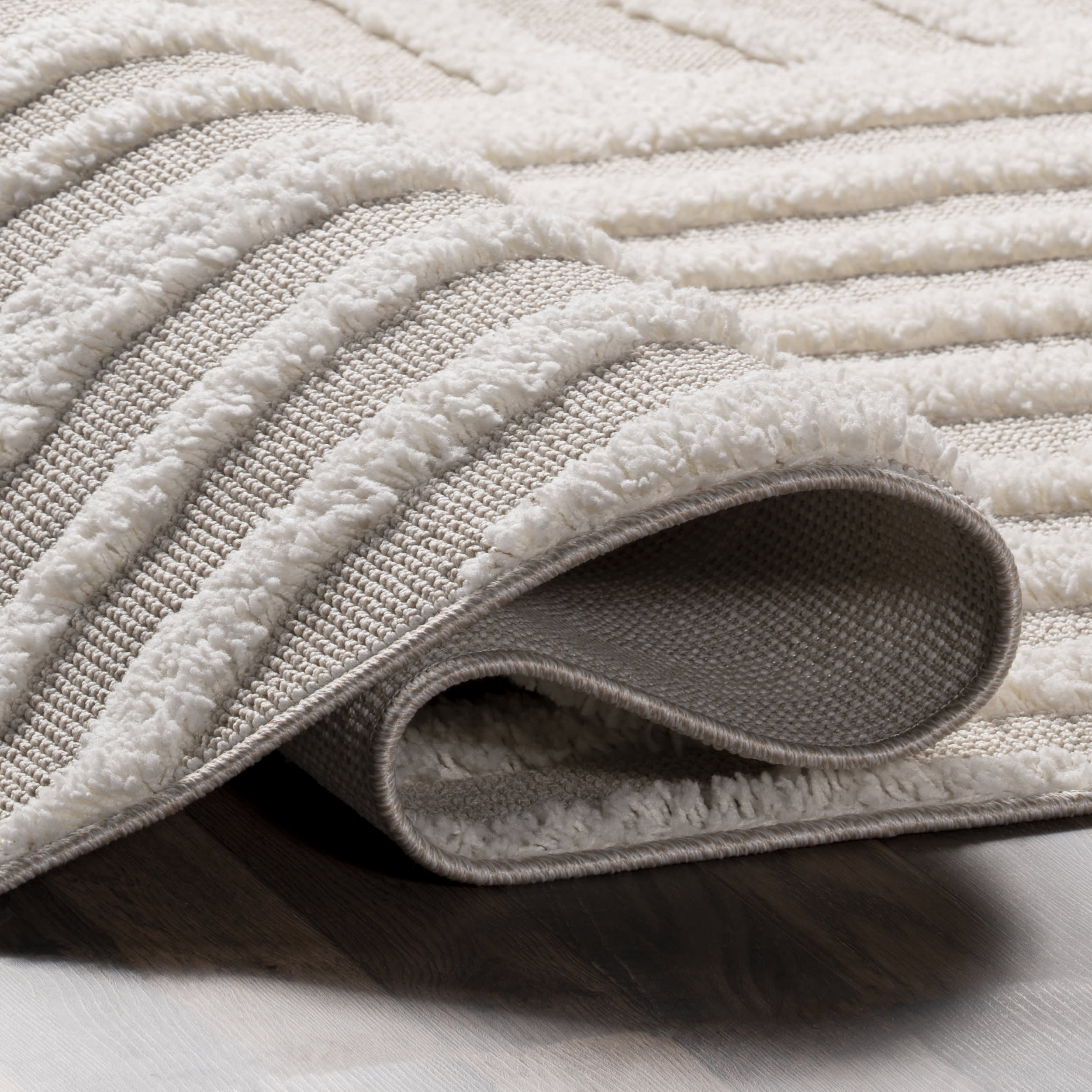 Bryanna High-Low Tasseled Rug | Beige - Image 8
