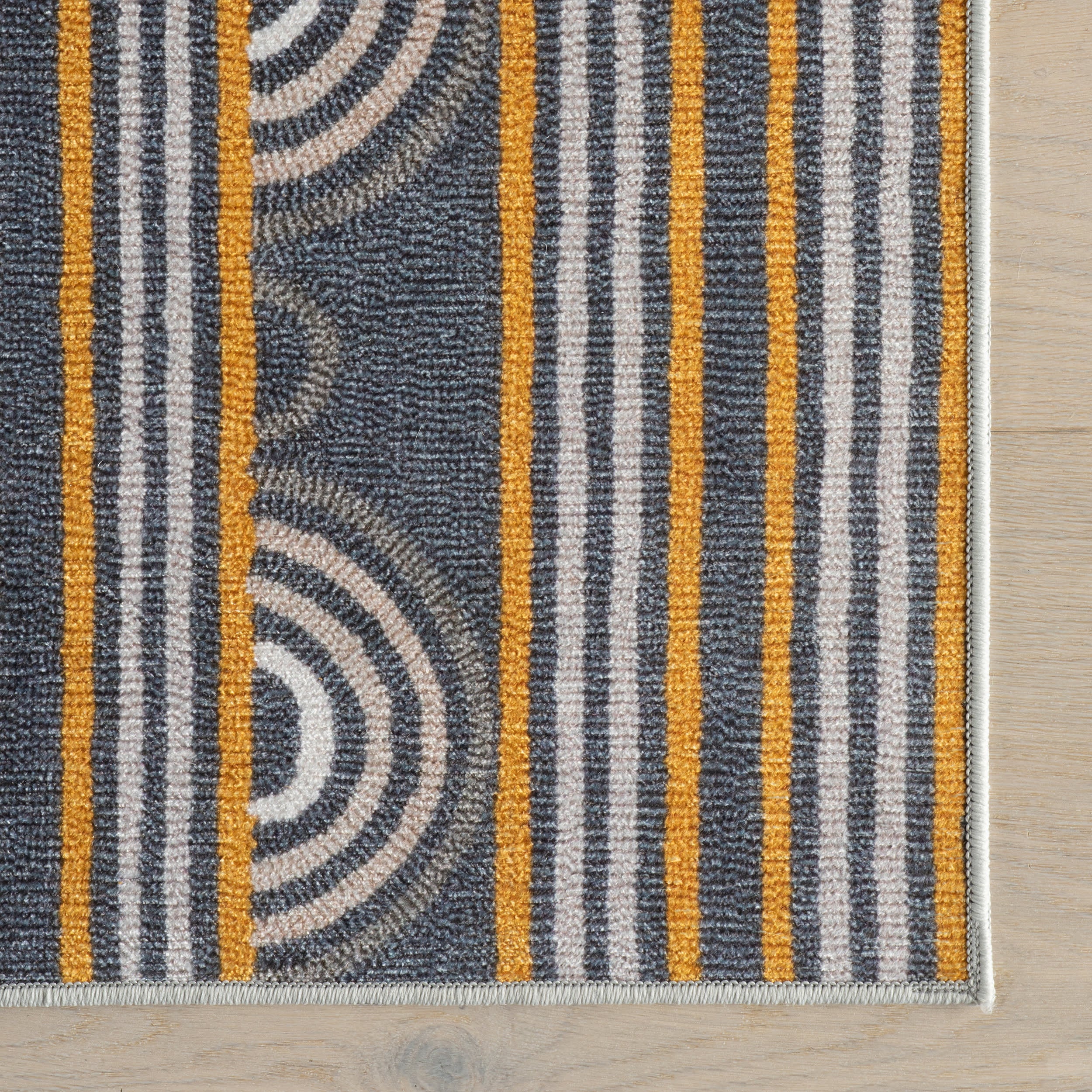 Button Machine Washable Rug | Grey - Image 6