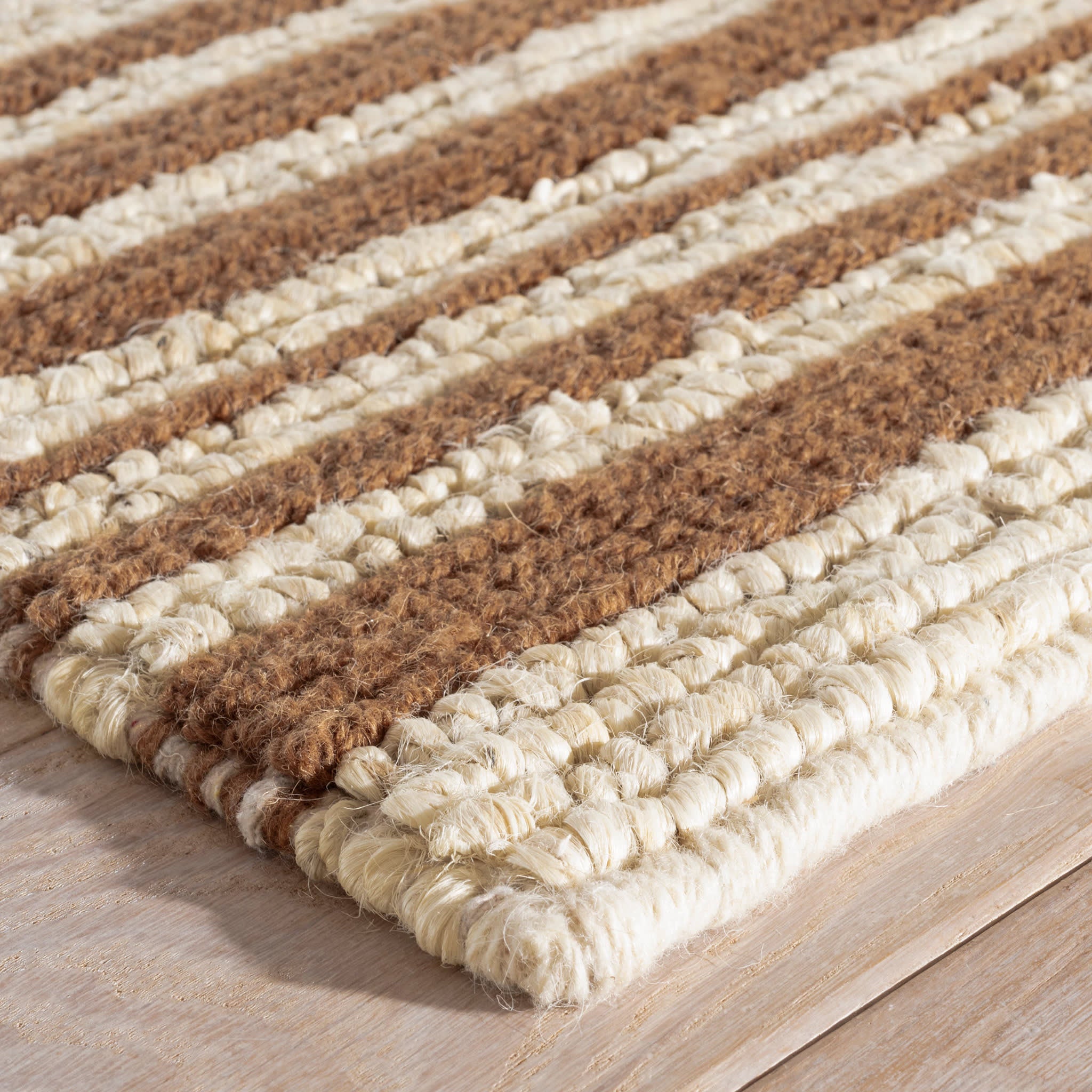 Calder Stripe Handwoven Jute Rug | Caramel - Image 4
