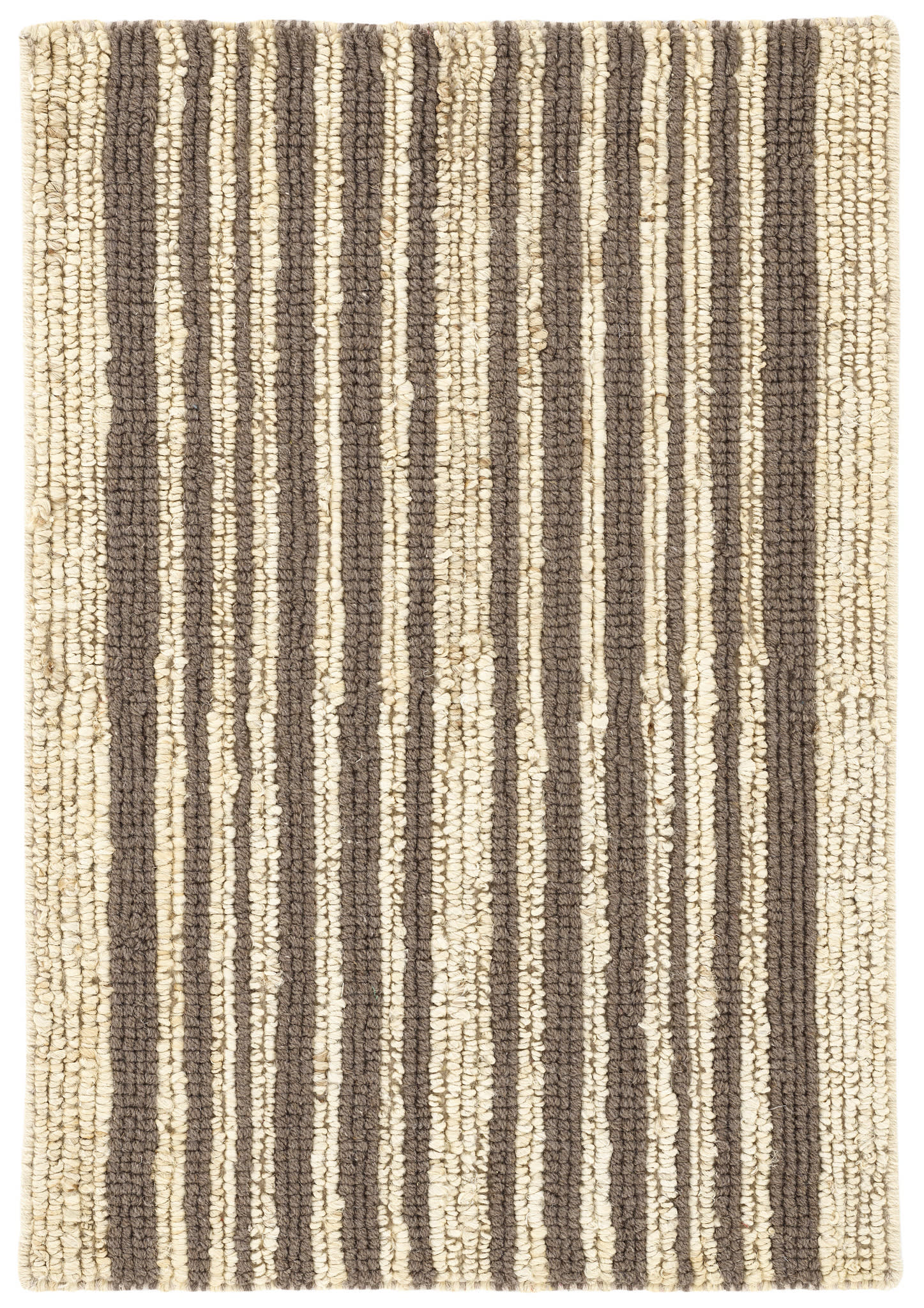 Calder Stripe Handwoven Jute Rug | Grey