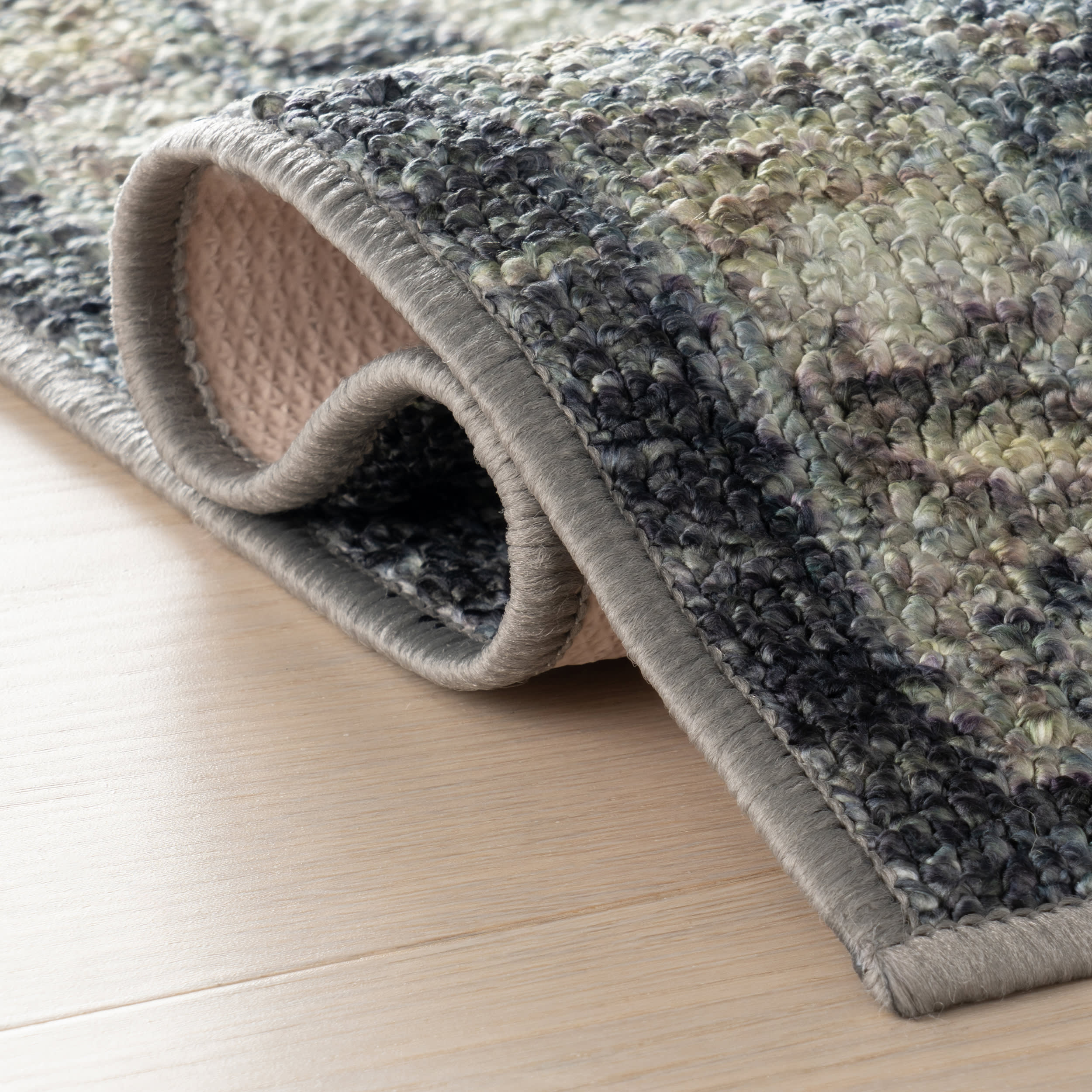 Calvaya Traditional Bordered Washable Rug | Blue - Image 10