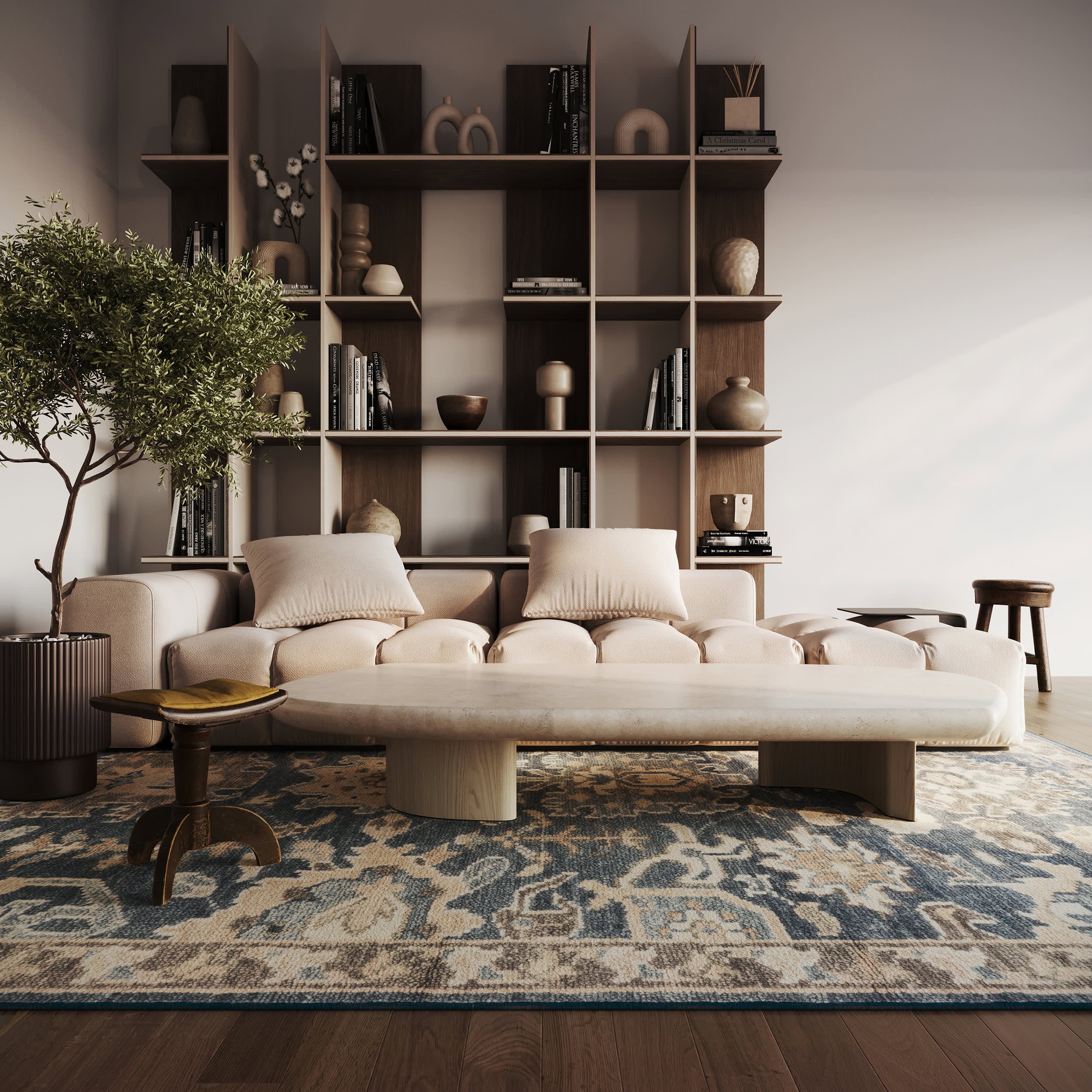 Camille Washable Rug | Navy - Image 2