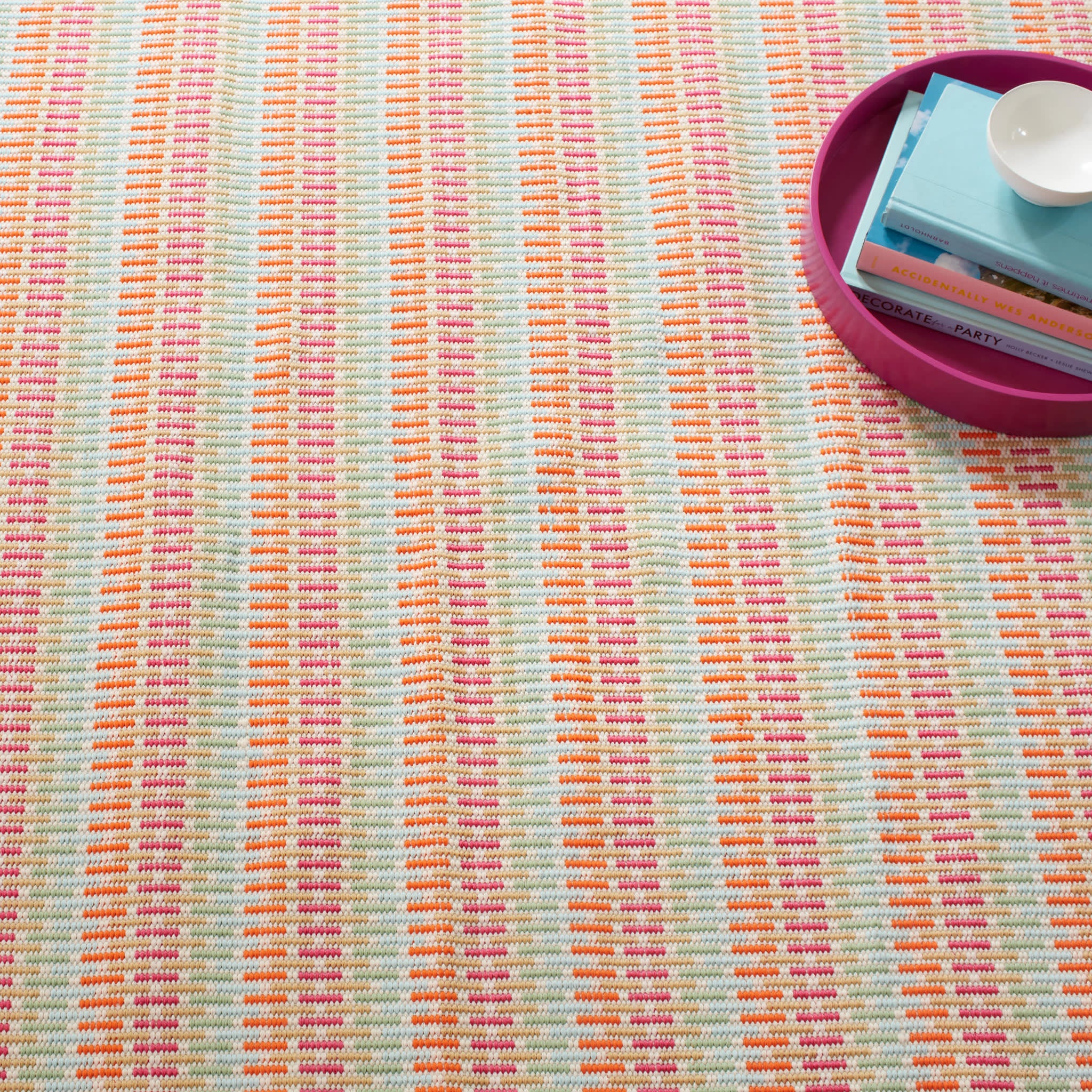 Candy Stripe Handwoven Indoor/Outdoor Rug | Multi - Image 3