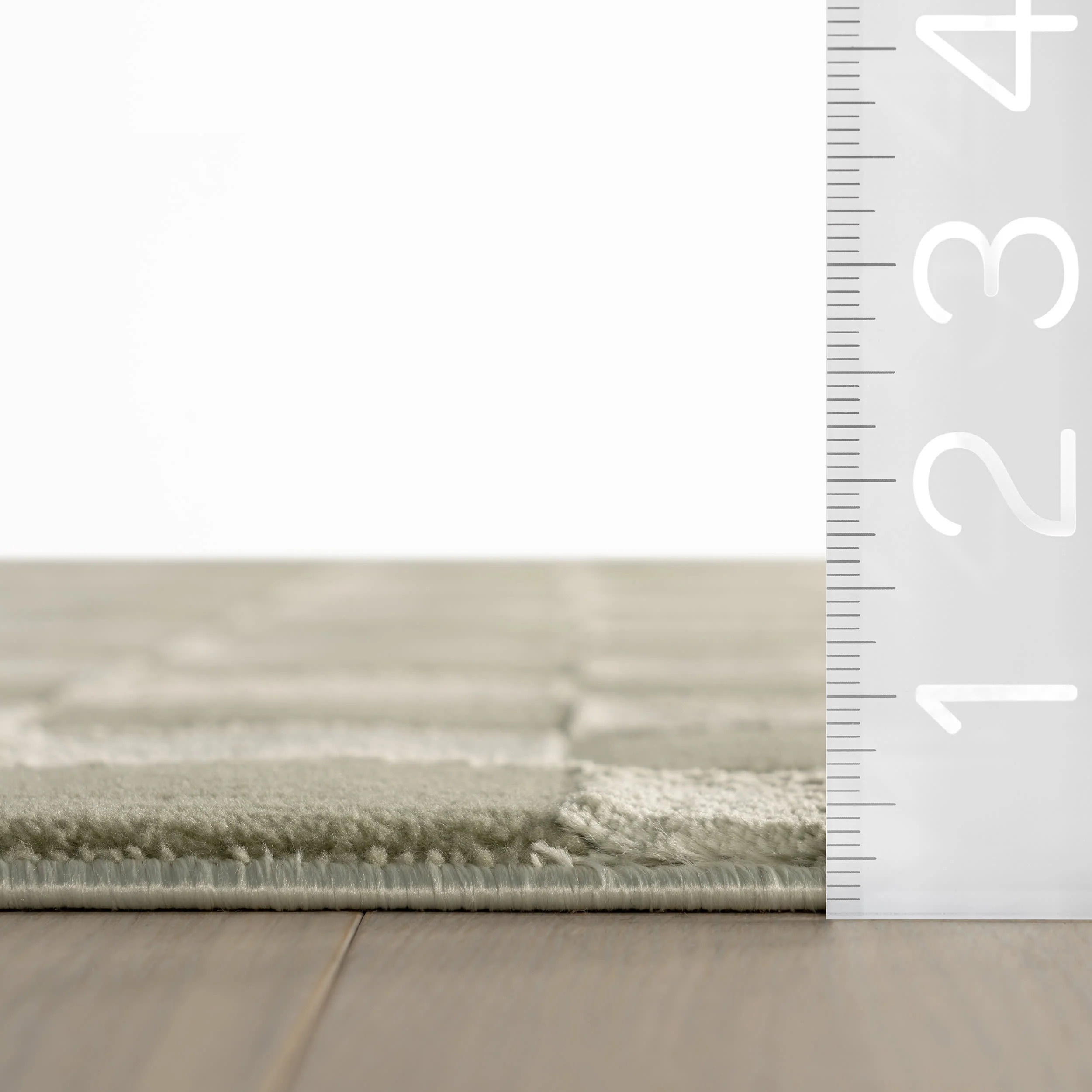 Cape May Plush Textured Washable Rug | Light Green - Image 4